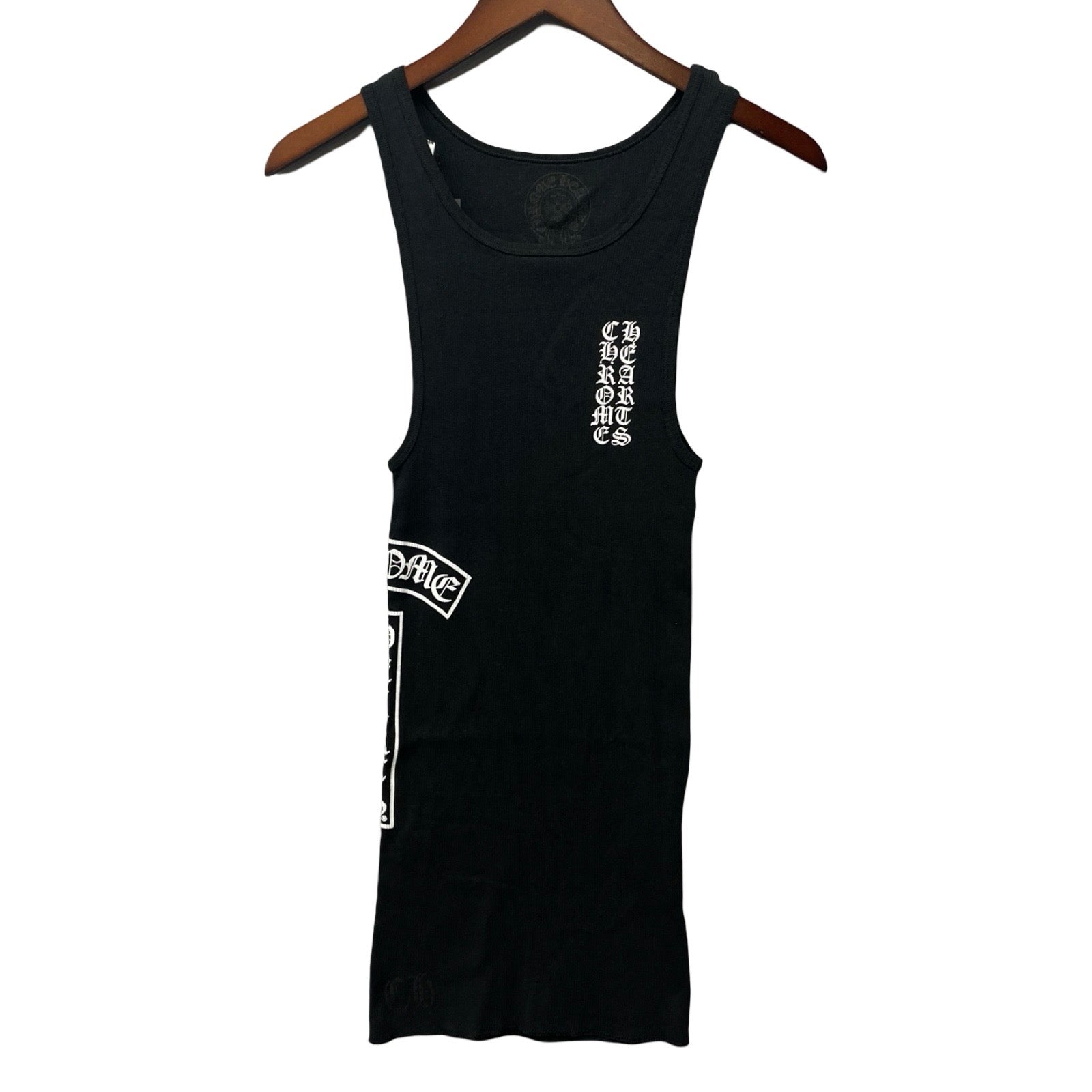 CHROME HEARTS Vertical Side Logo Tank Top Size M