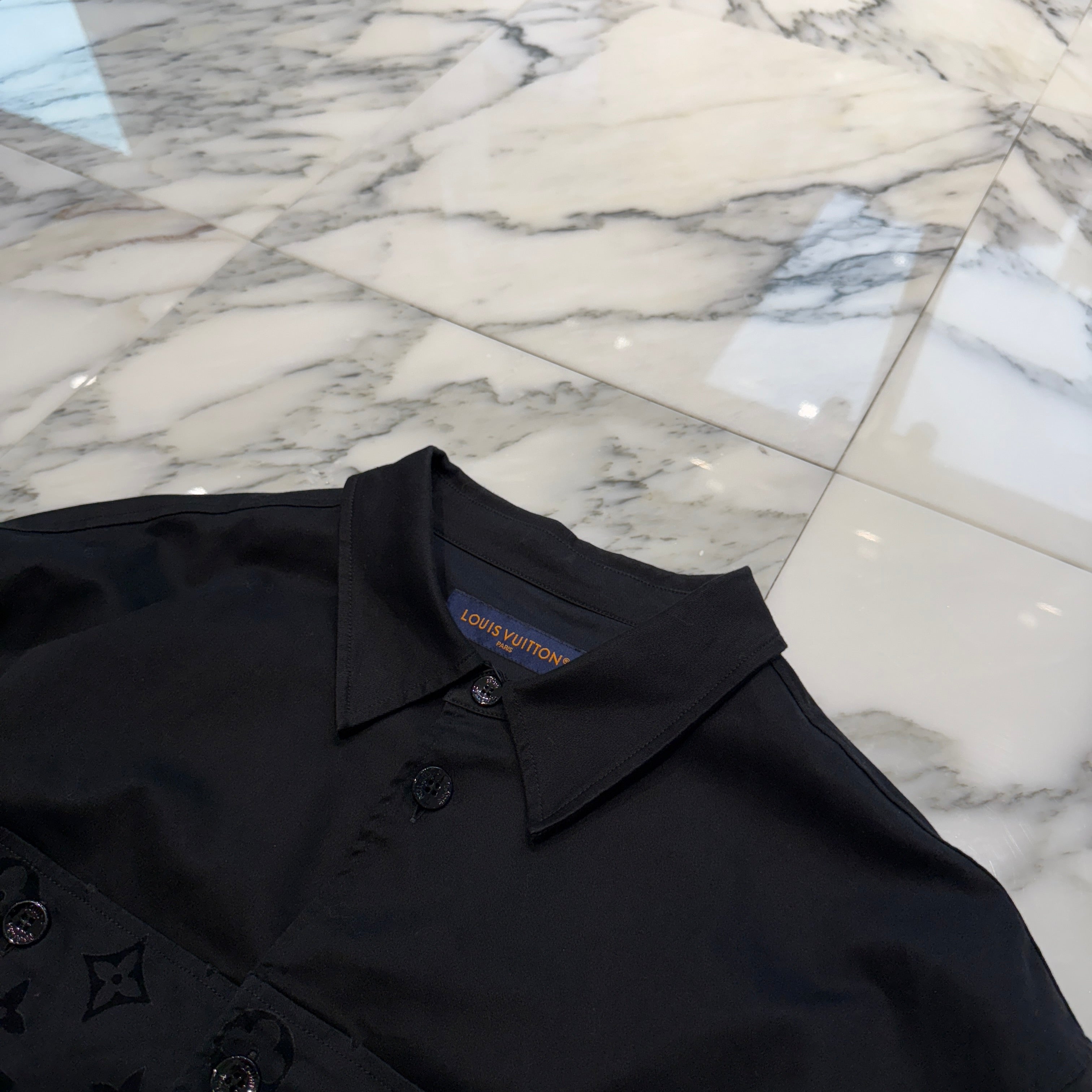 LOUIS VUITTON 2024SS Monogram Frock Casual Cotton Oversize Shirt HQB45W Size 5L ルイヴィトン モノグラムフロック カジュアルコットン オーバーサイズシャツ サイズ5L