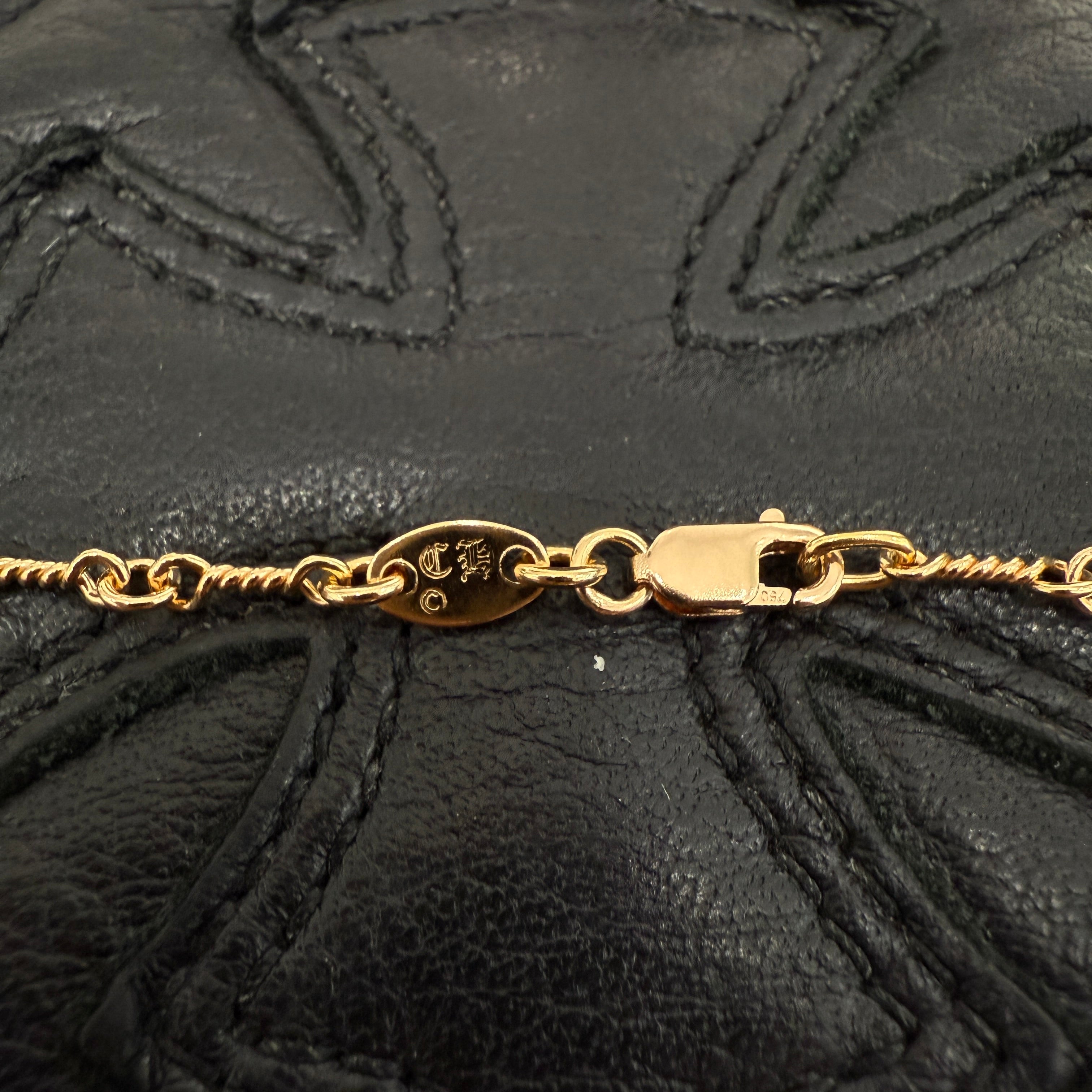 CHROME HEARTS 22K Twist Chain Necklace Size 16 Inch クロムハーツ 22K ツイストチェーン ネックレス サイズ16インチ