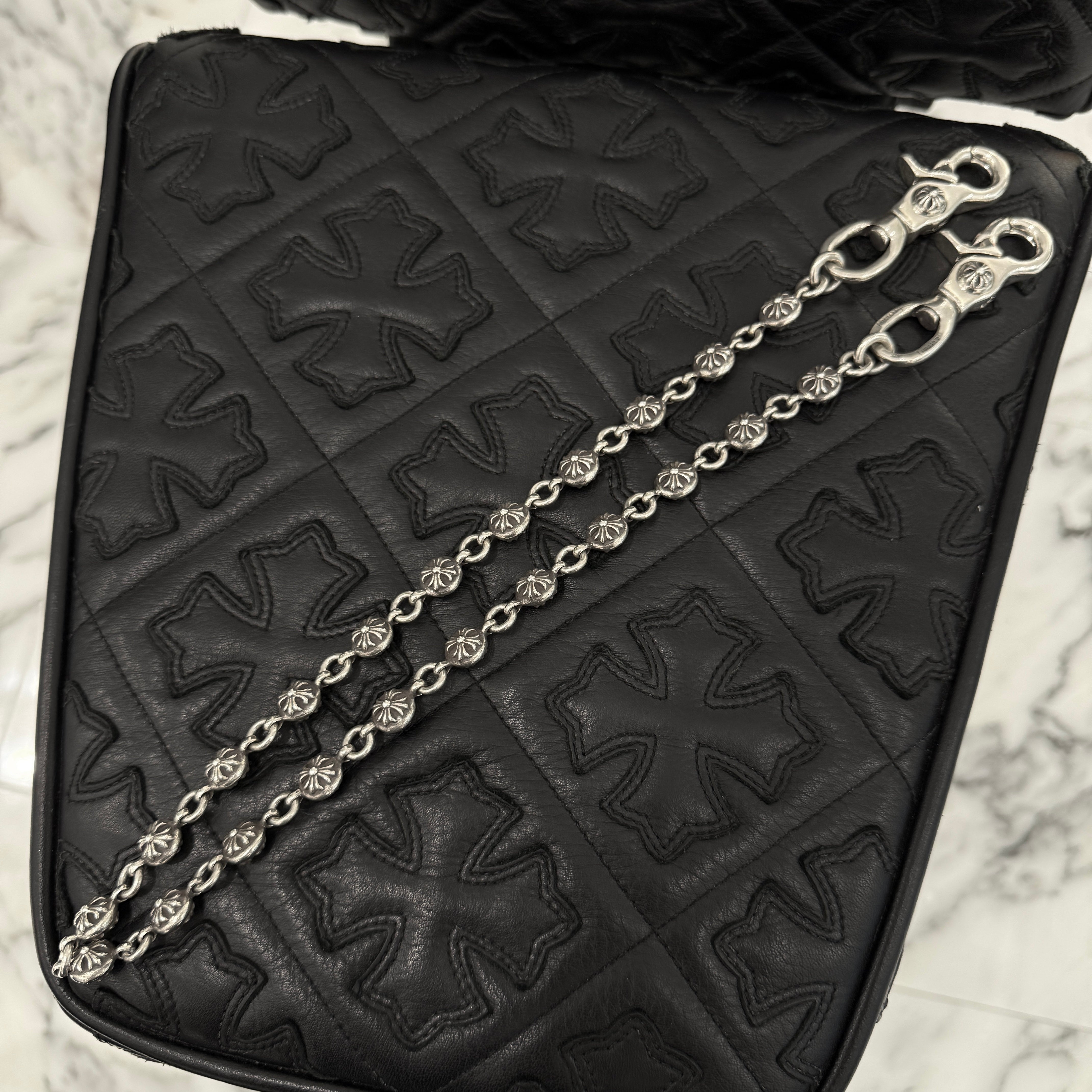 CHROME HEARTS 2CLIP Cross Ball Wallet Chain クロムハーツ 2クリップ