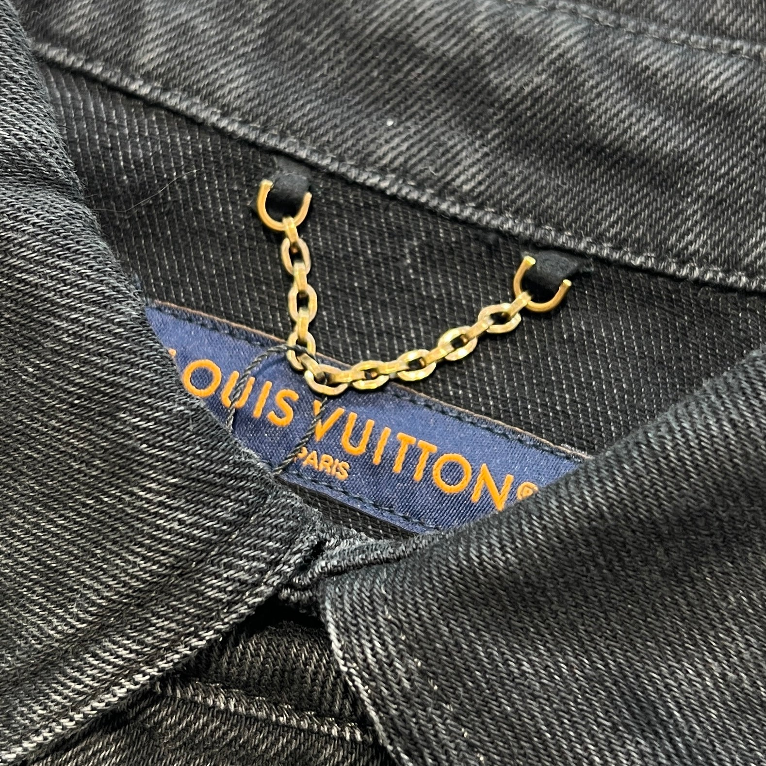 LOUIS VUITTON 2024SS Monogram Emboss Pocket Oversized Denim Jacket EM241Q Size M ルイヴィトン モノグラムエンボスポケット オーバーサイズ デニムジャケット サイズM