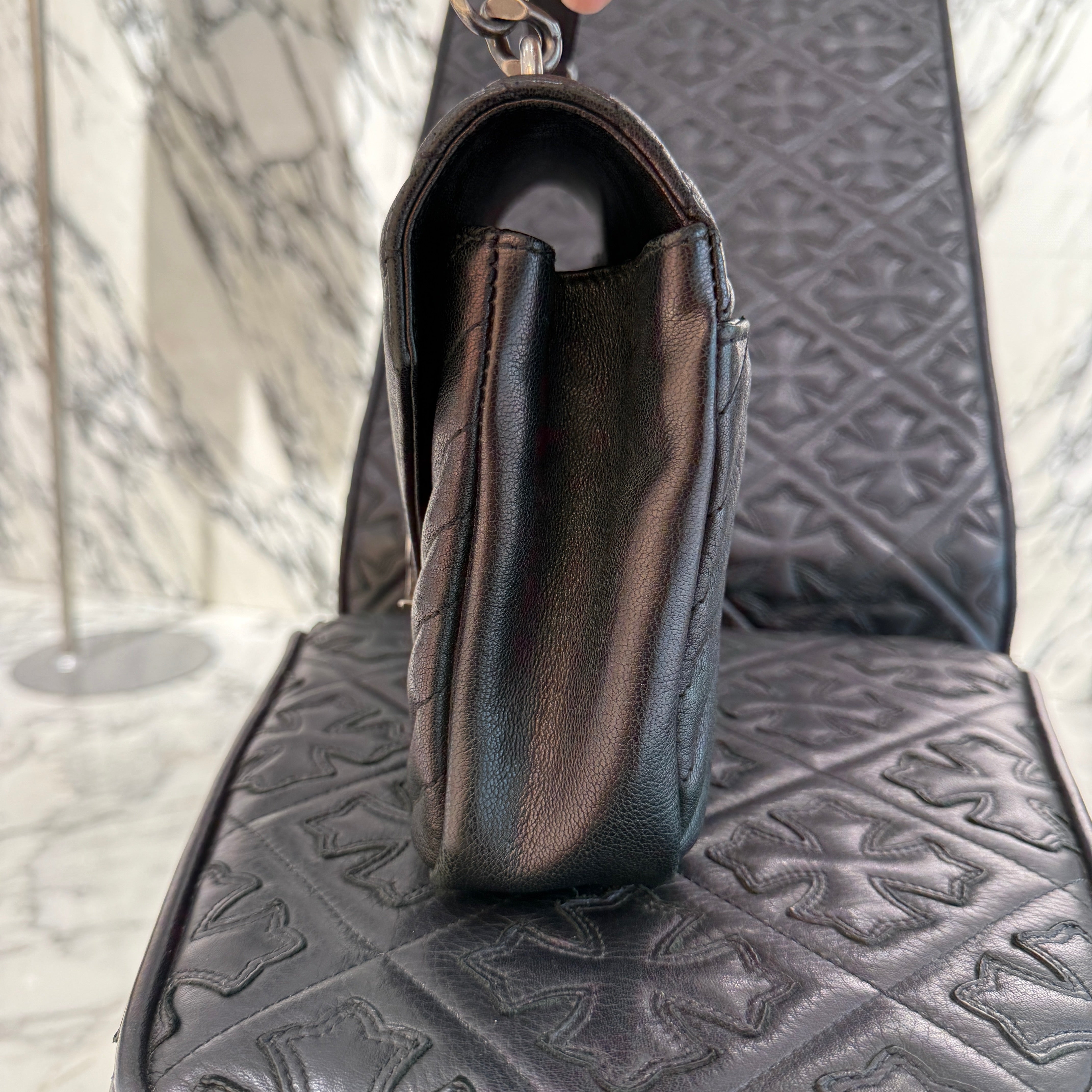 SAINT LAURENT PARIS College Lamb Skin Leather Shoulder Bag サンローランパリ カレッジ ラムスキン レザー ショルダーバッグ