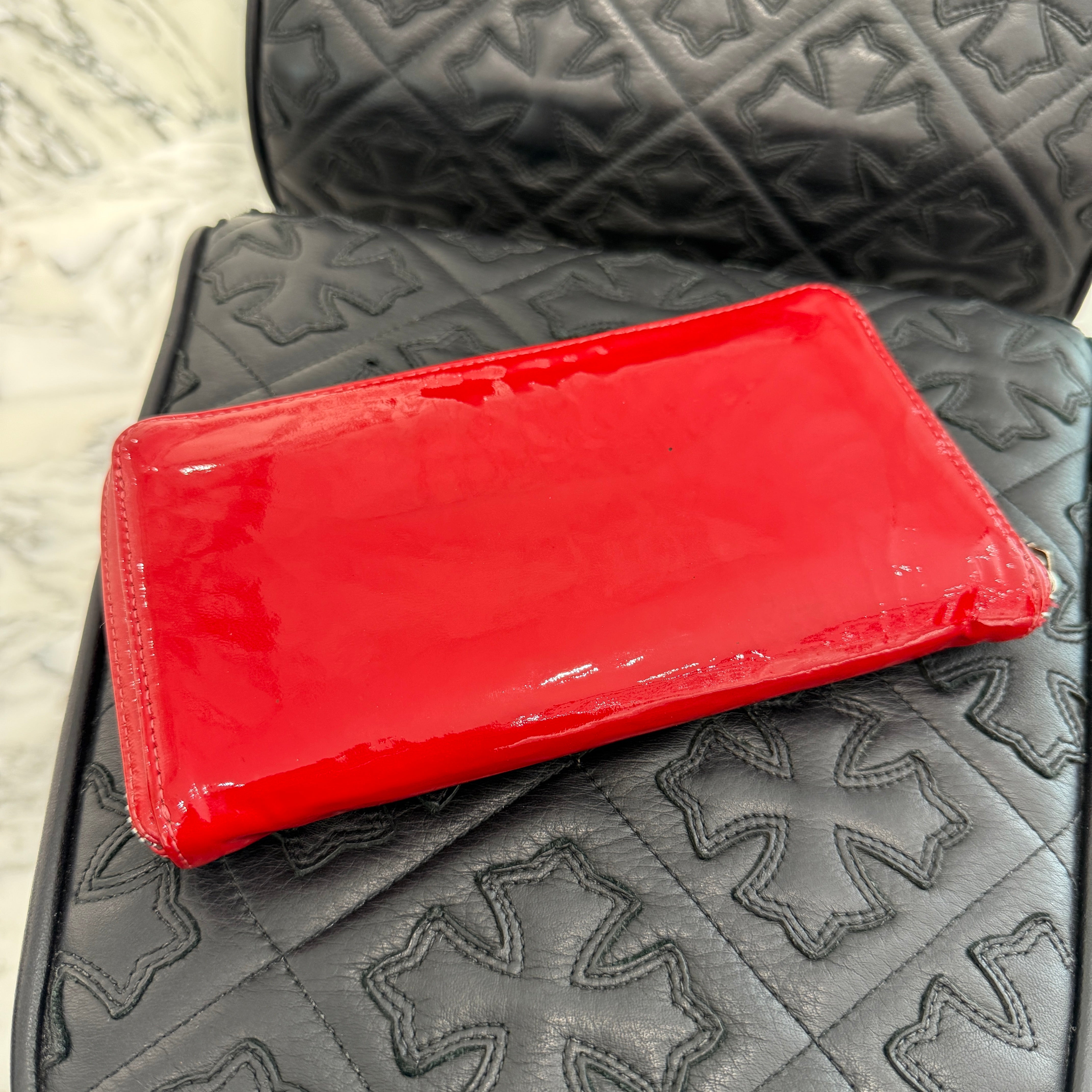 CHROME HEARTS Patent Leather REC F ZIP #2 WALLET クロムハーツ パテントレザー レック Fジップ ウォレット