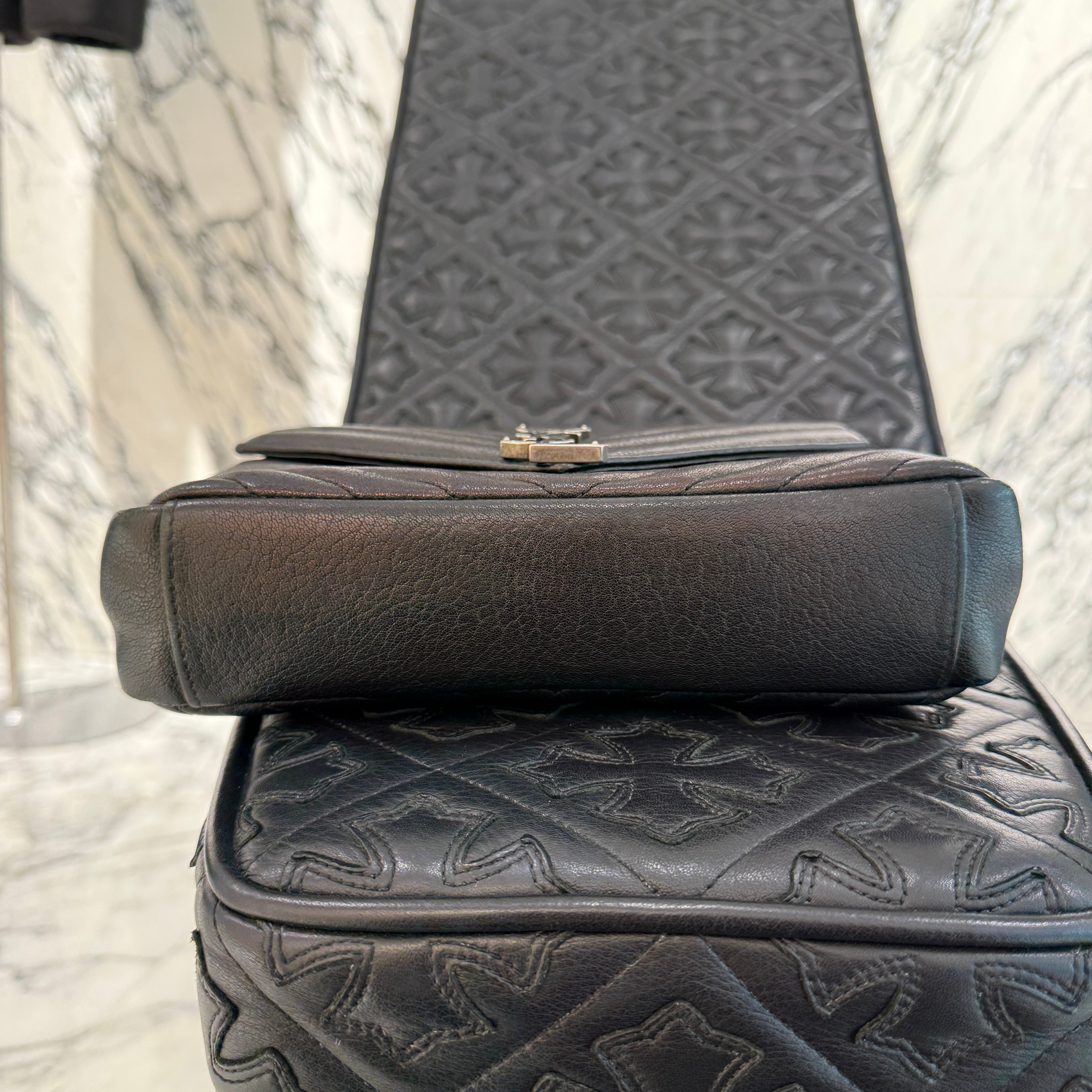 SAINT LAURENT PARIS College Lamb Skin Leather Shoulder Bag サンローランパリ カレッジ ラムスキン レザー ショルダーバッグ