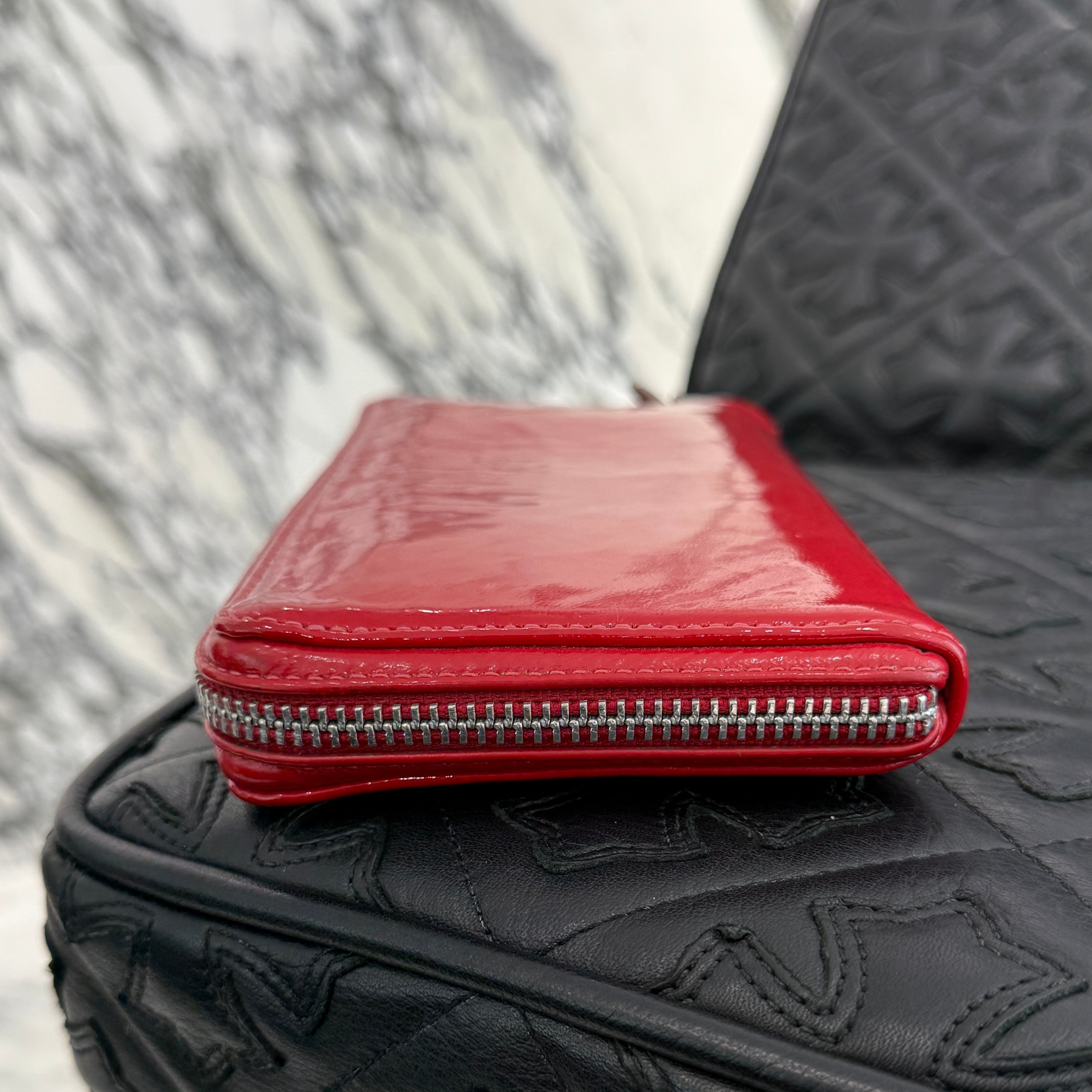 CHROME HEARTS Patent Leather REC F ZIP #2 WALLET クロムハーツ パテントレザー レック Fジップ ウォレット
