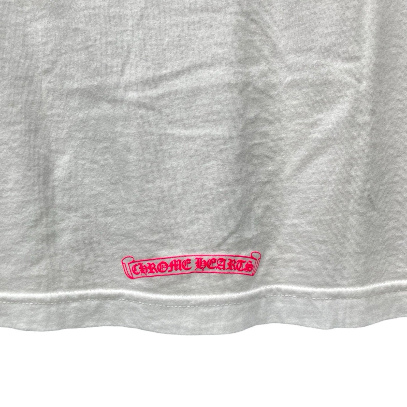 CHROME HEARTS Pink Made In Hollywood Vertical Logo Tee Size S