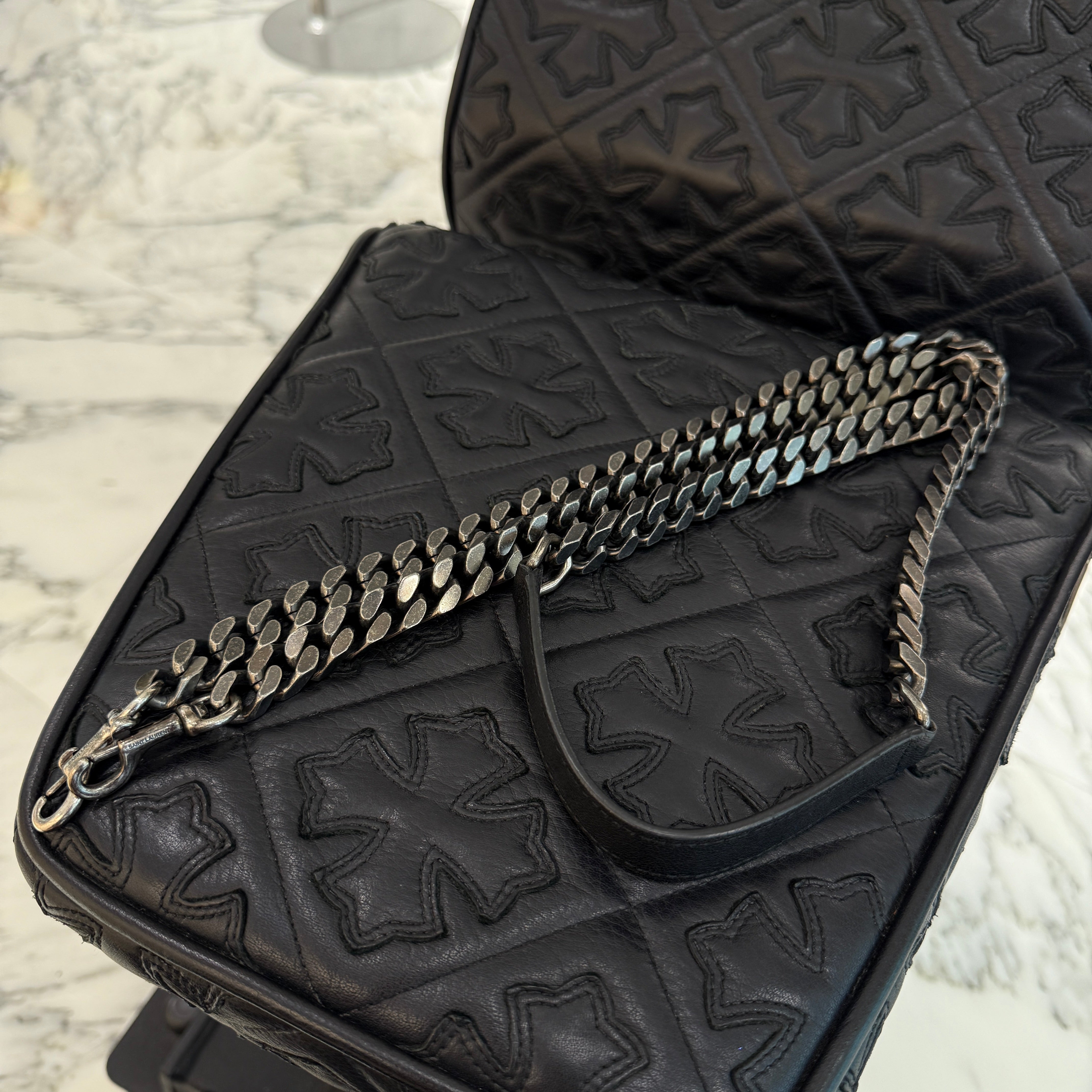 SAINT LAURENT PARIS College Lamb Skin Leather Shoulder Bag サンローランパリ カレッジ ラムスキン レザー ショルダーバッグ