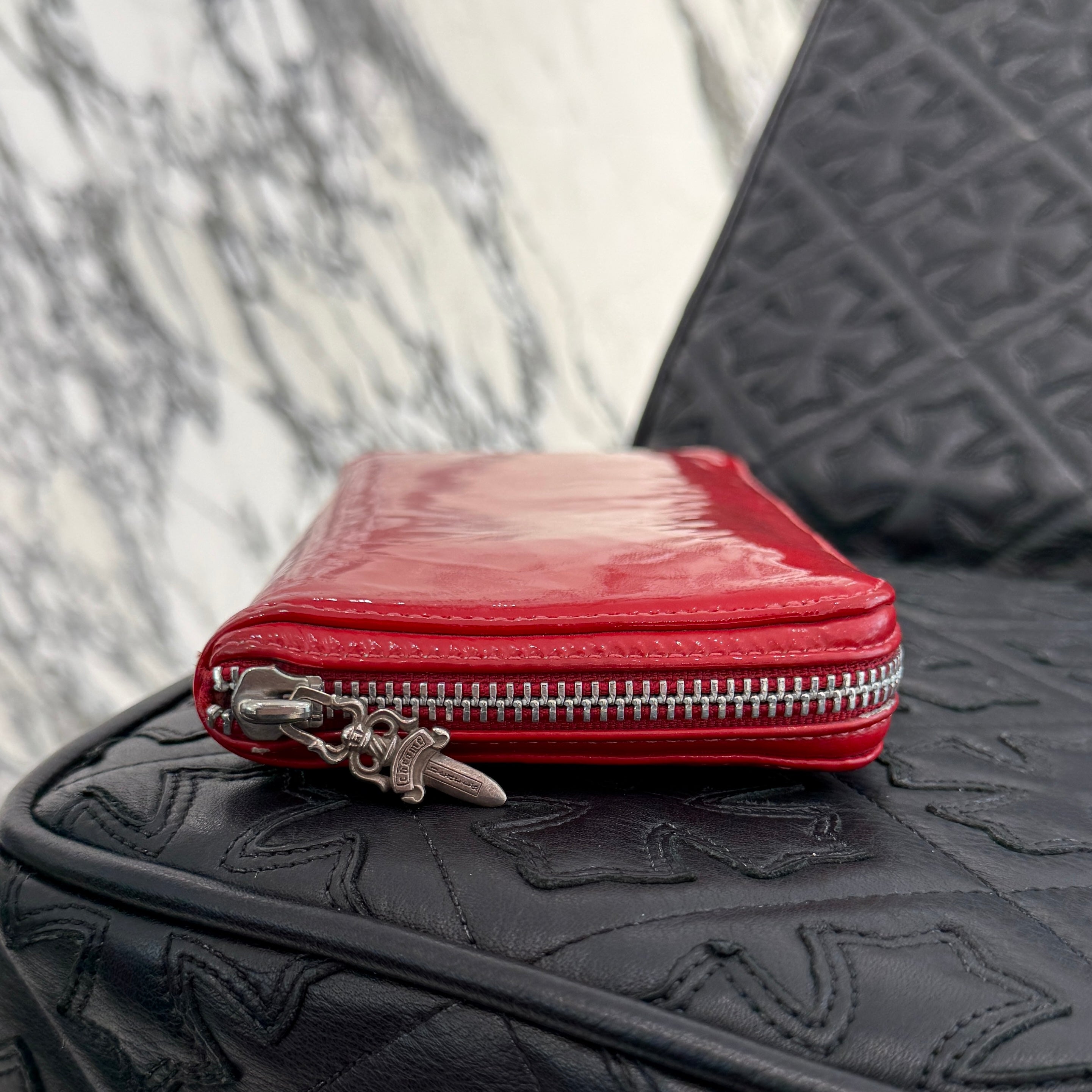 CHROME HEARTS Patent Leather REC F ZIP #2 WALLET クロムハーツ パテントレザー レック Fジップ ウォレット