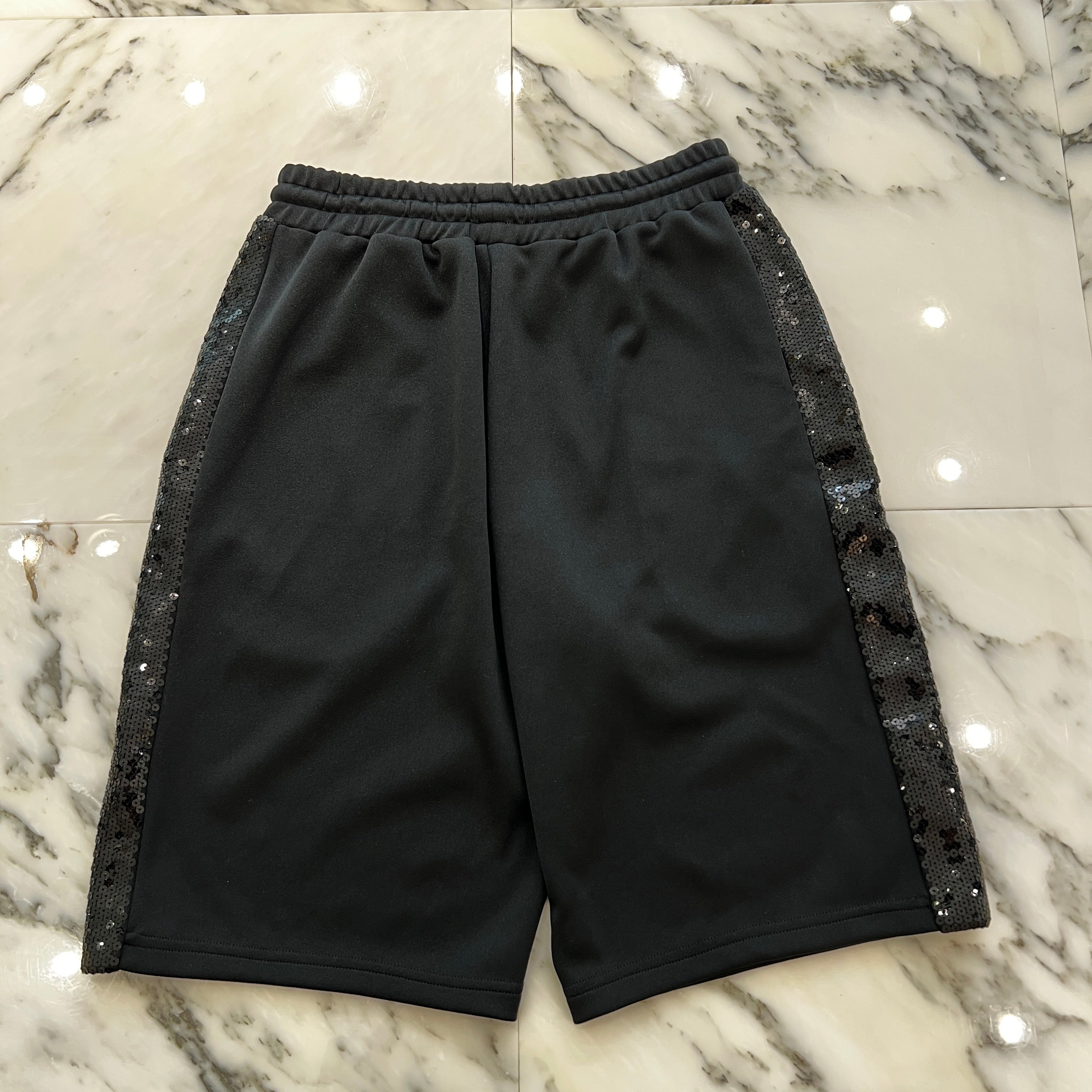 CELINE Triomphe Embroidery Side Sequined Line Bermuda Shorts 2Z197121O Size S セリーヌ トリオンフ刺繡 サイドスパンコールライン バミューダ ショーツ サイズS