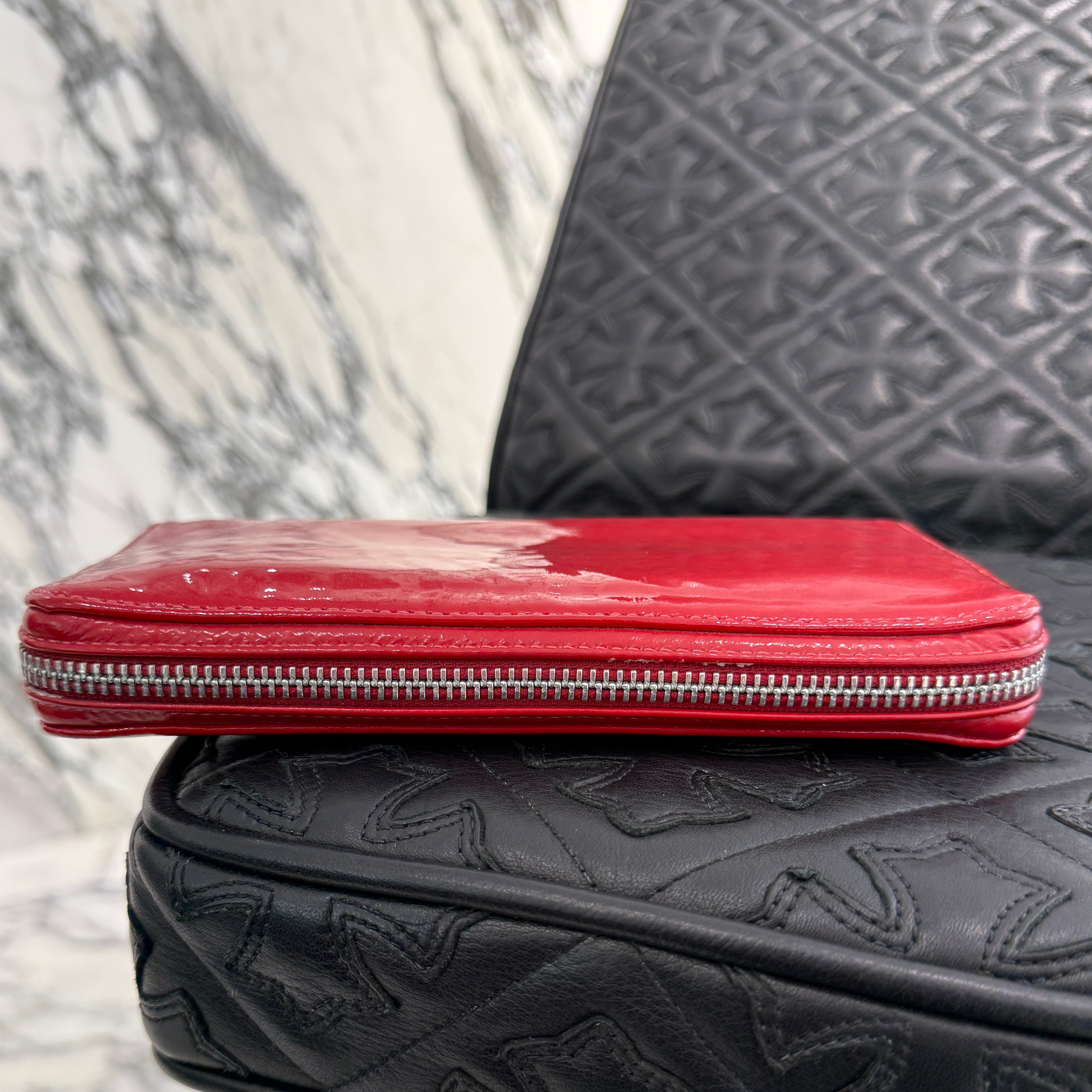 CHROME HEARTS Patent Leather REC F ZIP #2 WALLET クロムハーツ パテントレザー レック Fジップ ウォレット