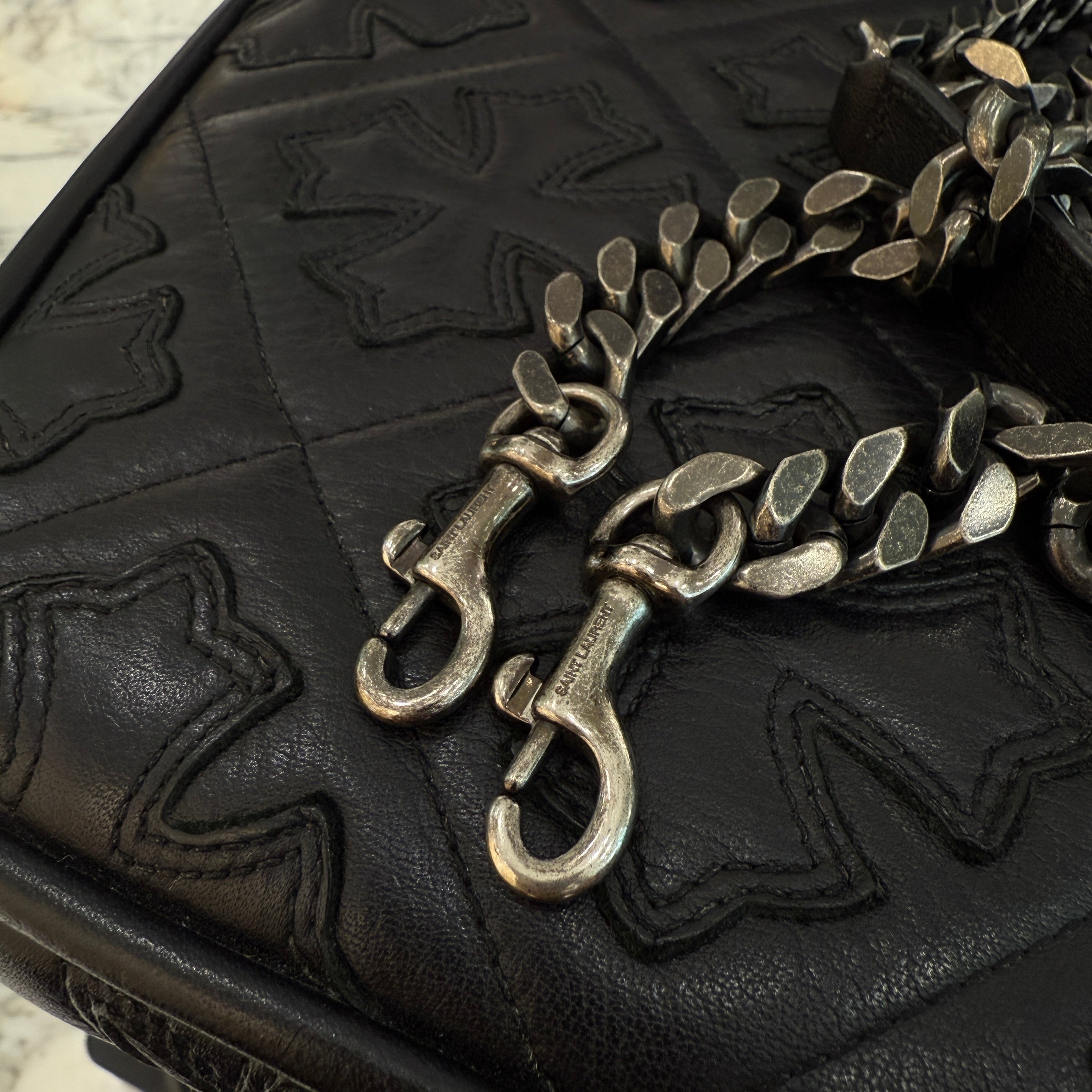 SAINT LAURENT PARIS College Lamb Skin Leather Shoulder Bag サンローランパリ カレッジ ラムスキン レザー ショルダーバッグ