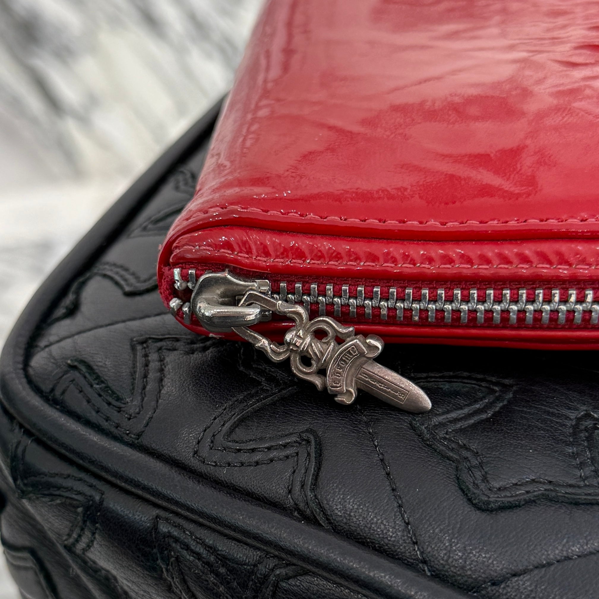 CHROME HEARTS Patent Leather REC F ZIP #2 WALLET クロムハーツ パテントレザー レック Fジップ ウォレット