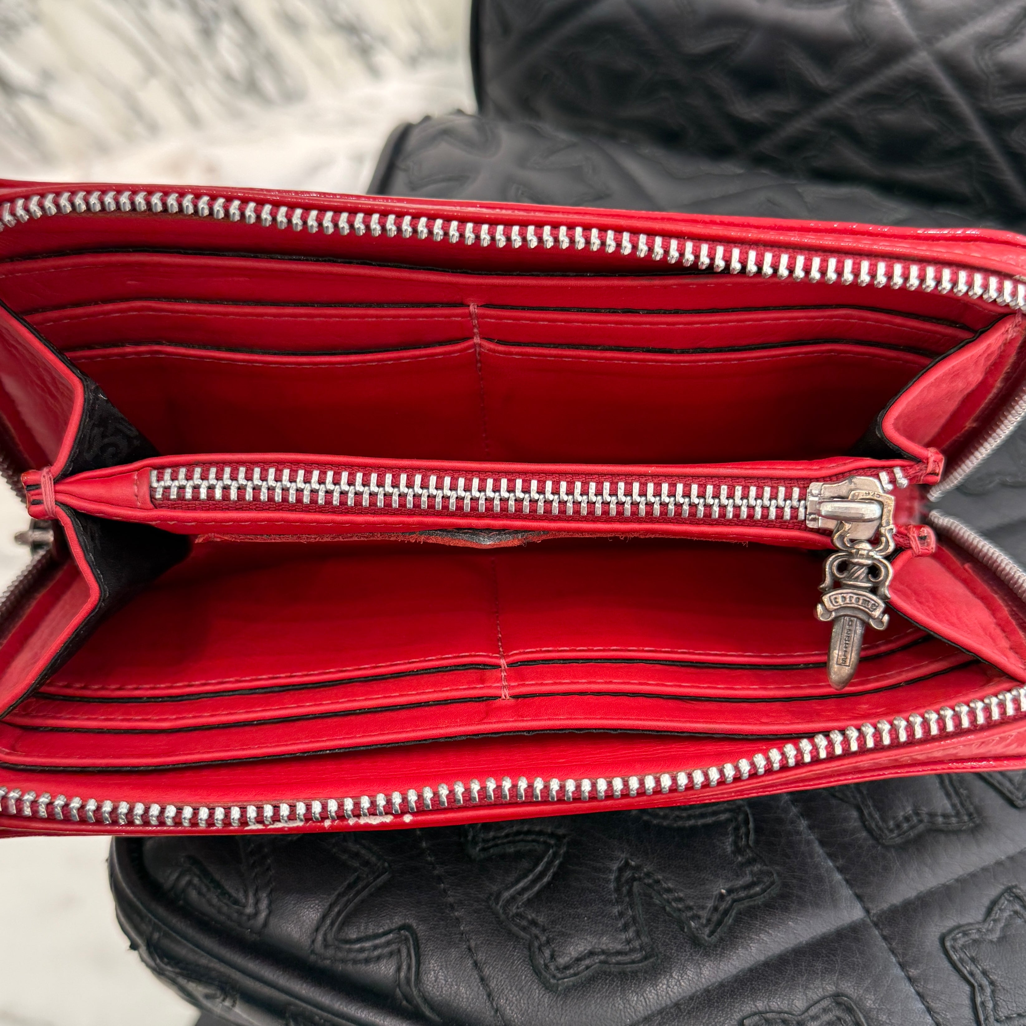 CHROME HEARTS Patent Leather REC F ZIP #2 WALLET クロムハーツ パテントレザー レック Fジップ ウォレット