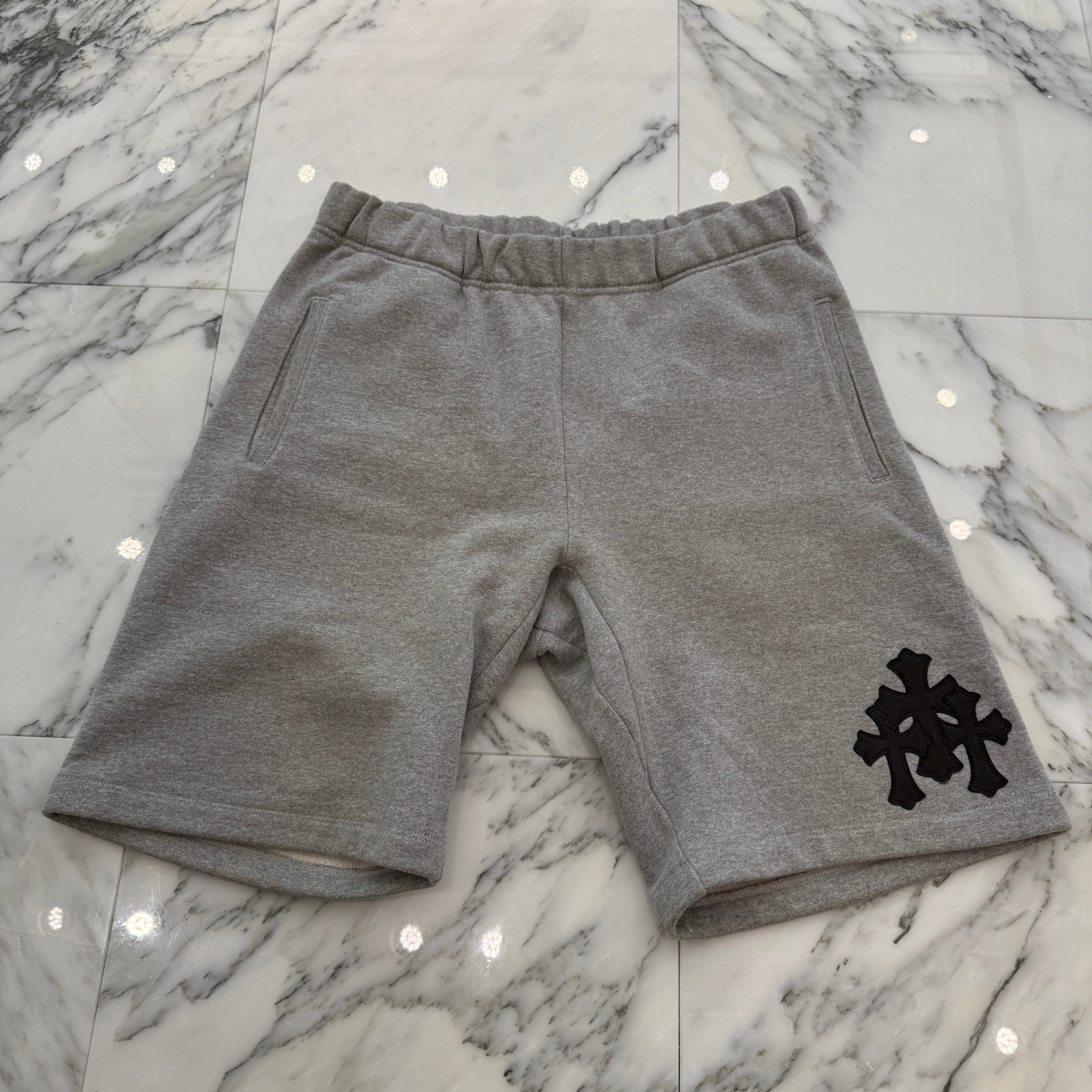 CHROME HEARTS Y NOT 3 Cemetery Cross Patch Sweat Shorts Size L クロムハーツ ワイノット 3 セメタリー クロスパッチ スウェットショーツ サイズL