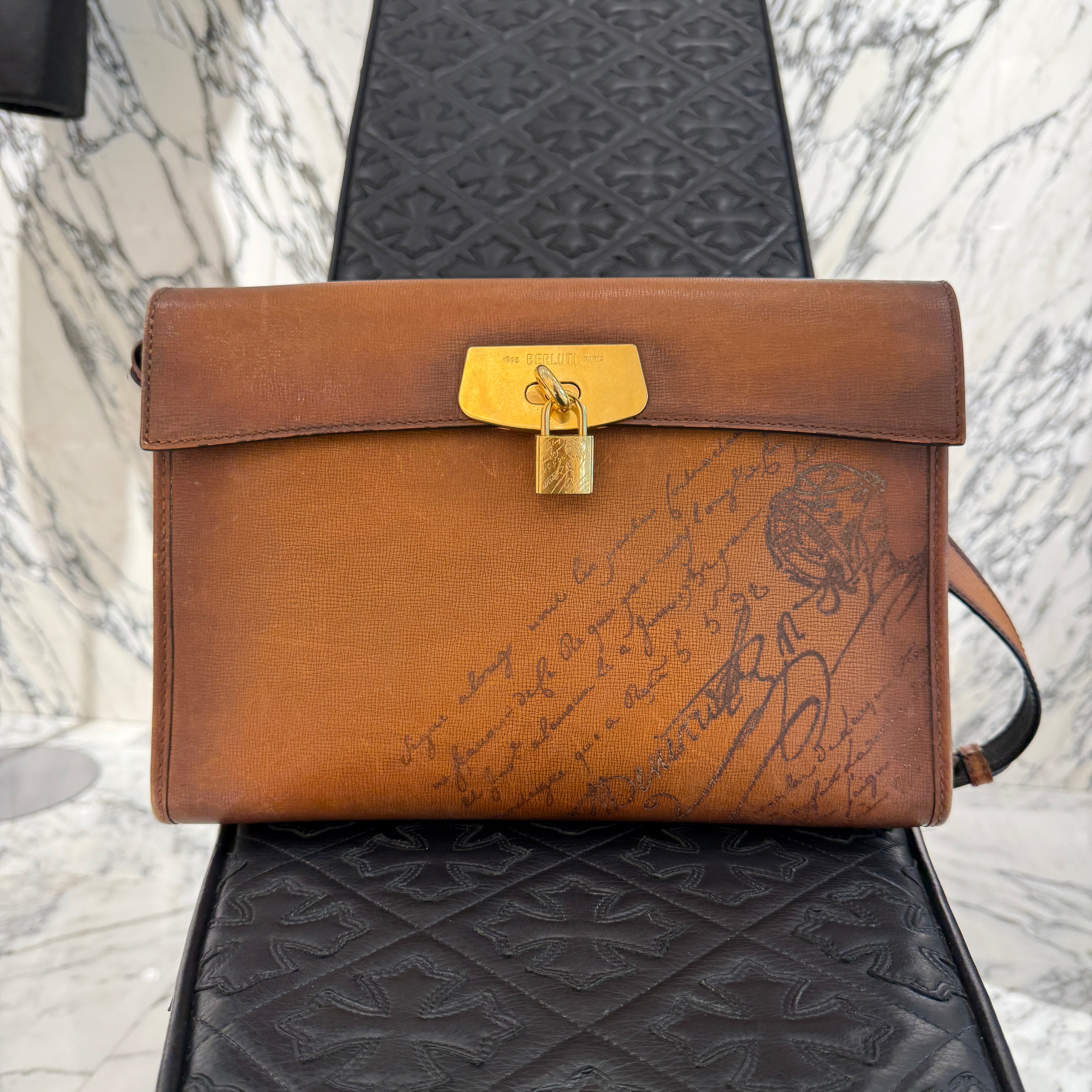 Berluti EMIO Scrit Leather Bag ベルルッティ エミーオ スクリット レザーバッグ ショルダーバッグ