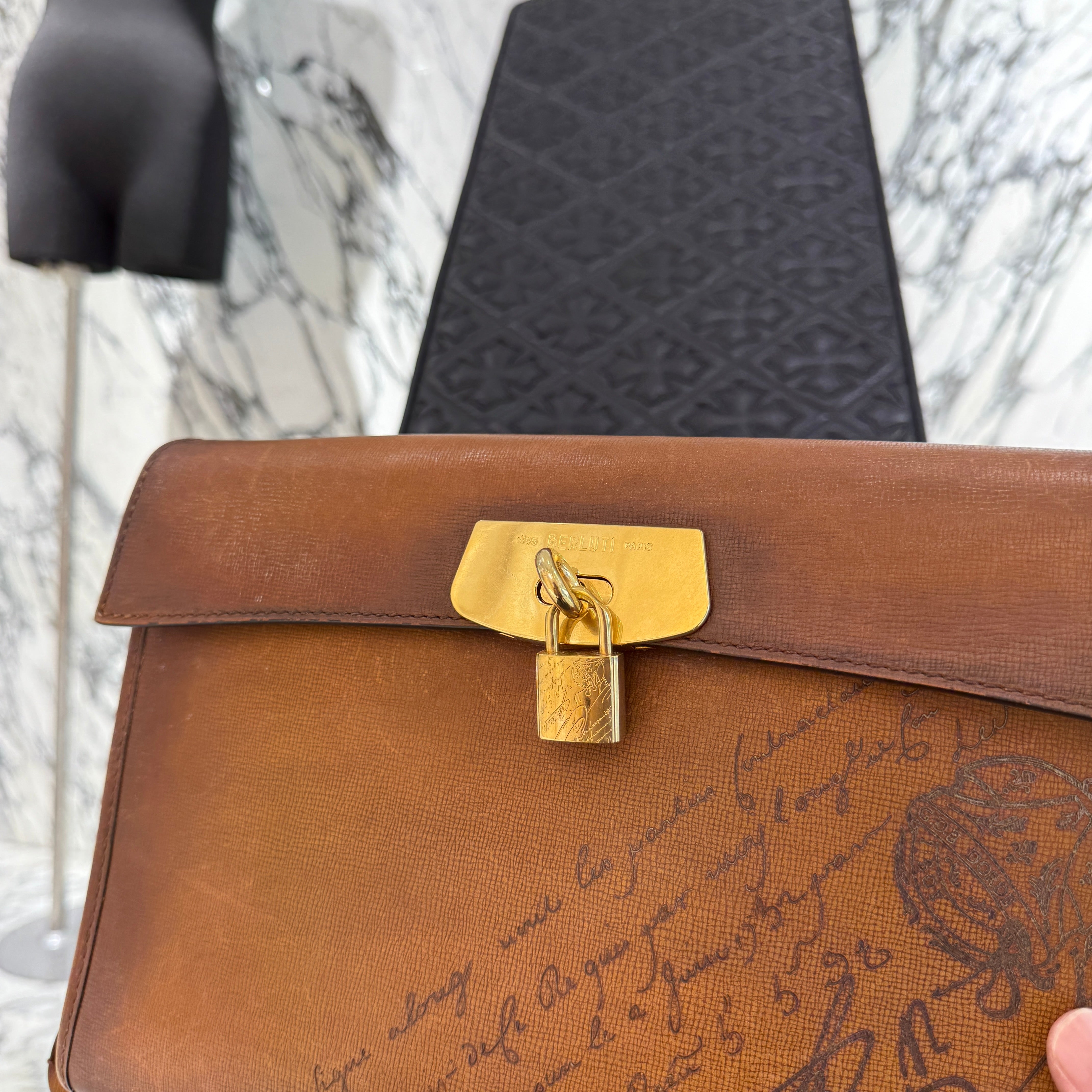 Berluti EMIO Scrit Leather Bag ベルルッティ エミーオ スクリット レザーバッグ ショルダーバッグ