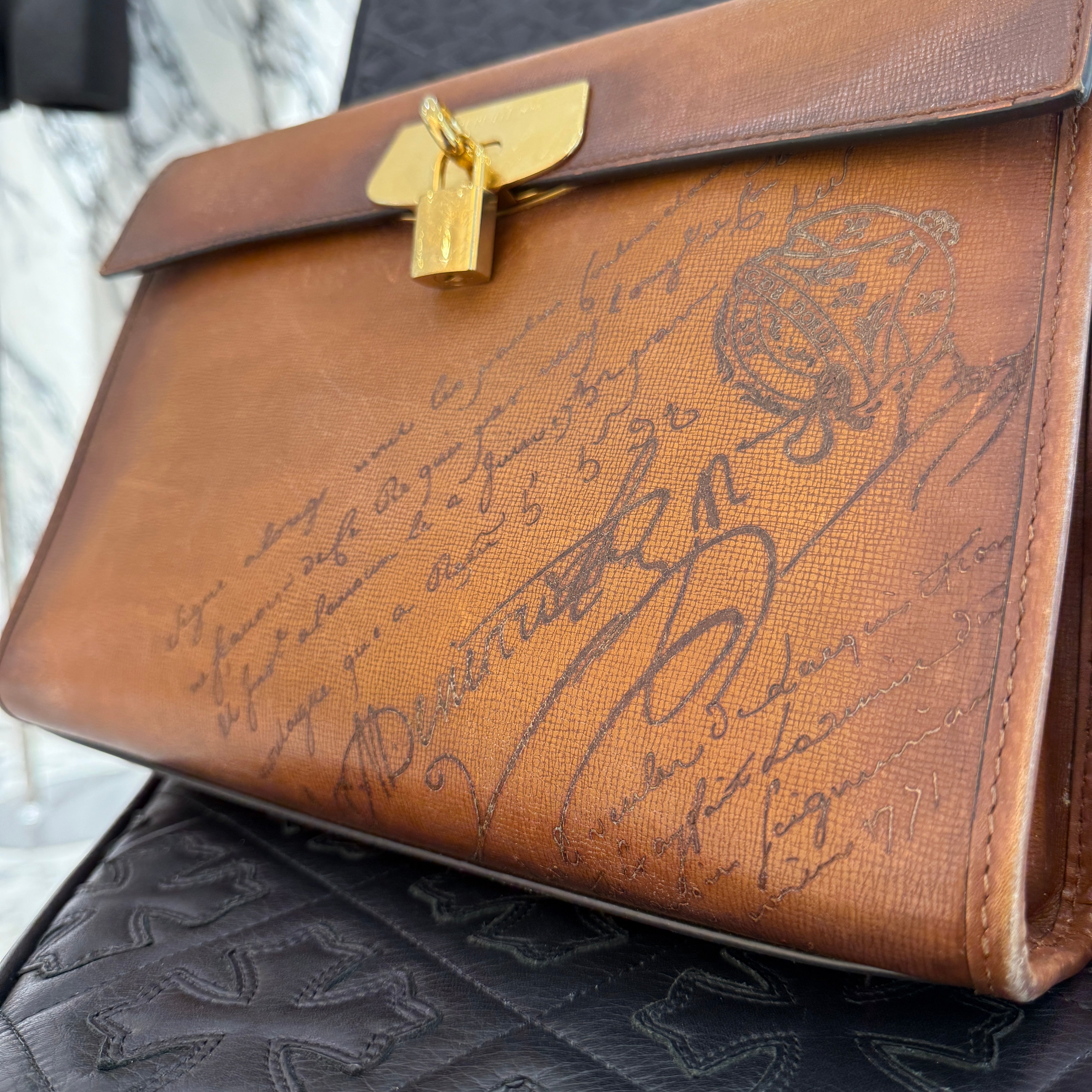 Berluti EMIO Scrit Leather Bag ベルルッティ エミーオ スクリット レザーバッグ ショルダーバッグ