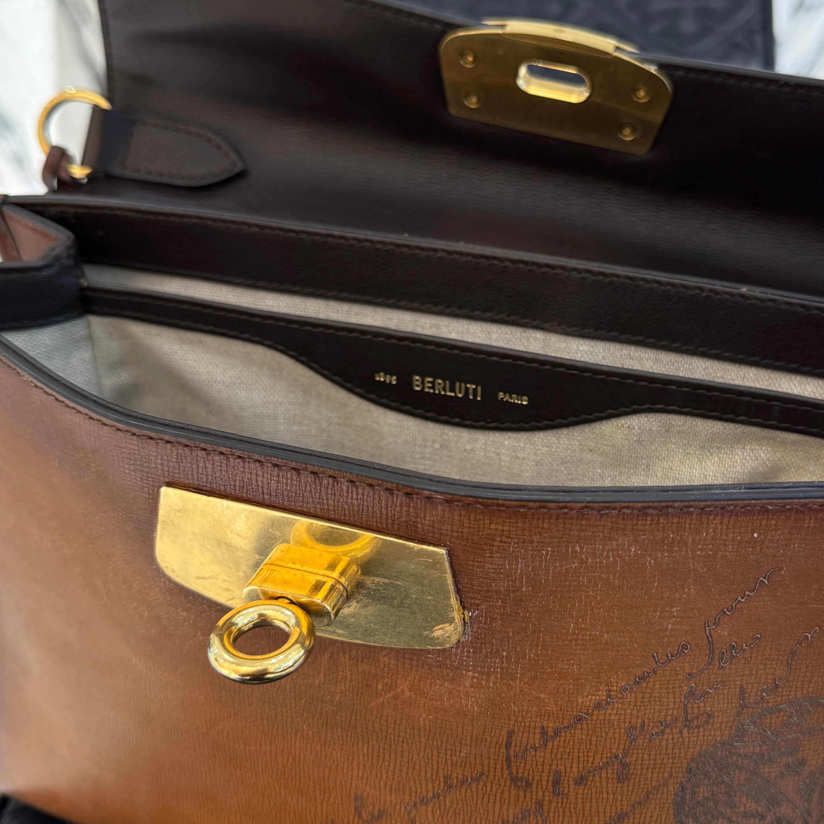 Berluti EMIO Scrit Leather Bag ベルルッティ エミーオ スクリット レザーバッグ ショルダーバッグ
