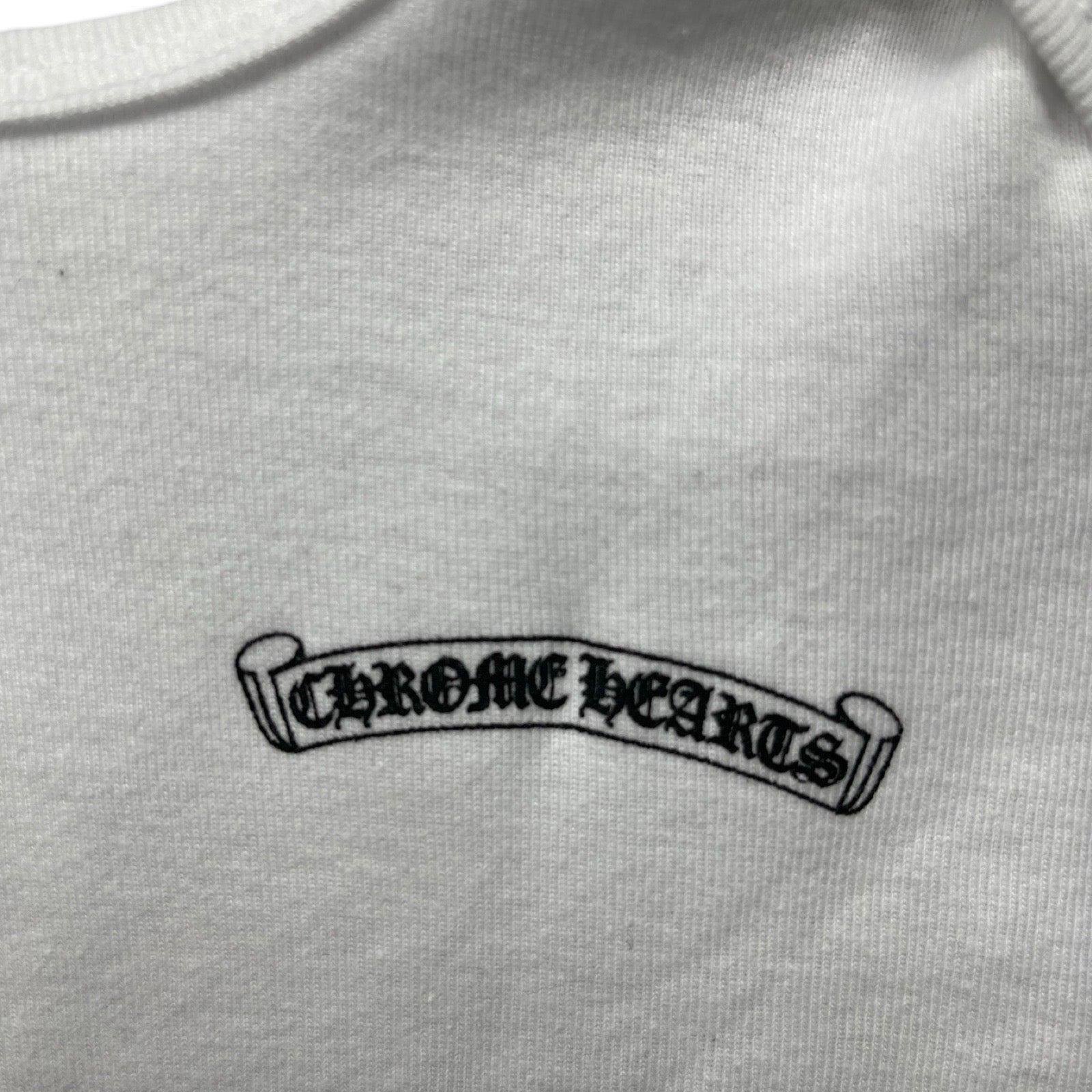 CHROME HEARTS Scroll Label Logo Baby Long Sleeve Tee Size 6MONNTHS（52/40）