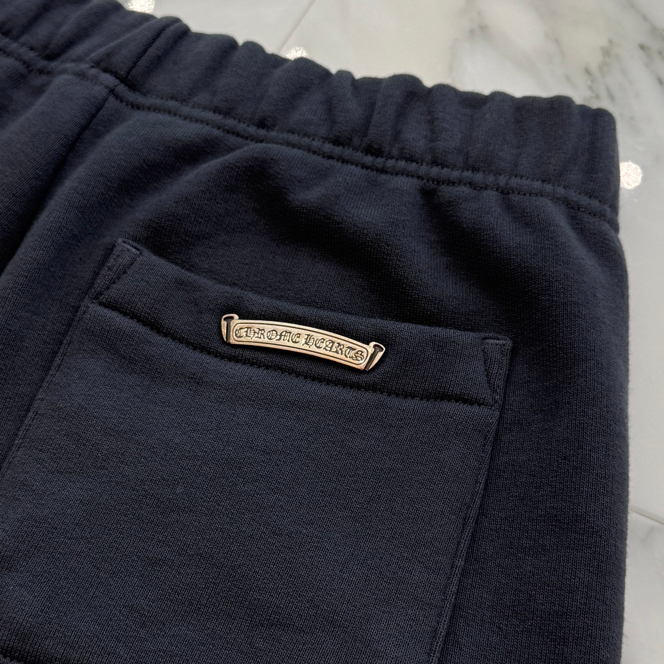 CHROME HEARTS GRP Y NOT 3 Cemetery Cross Patch Sweat Shorts Size S クロムハーツ GRP ワイノット 3 セメタリー クロスパッチ スウェットショーツ サイズS