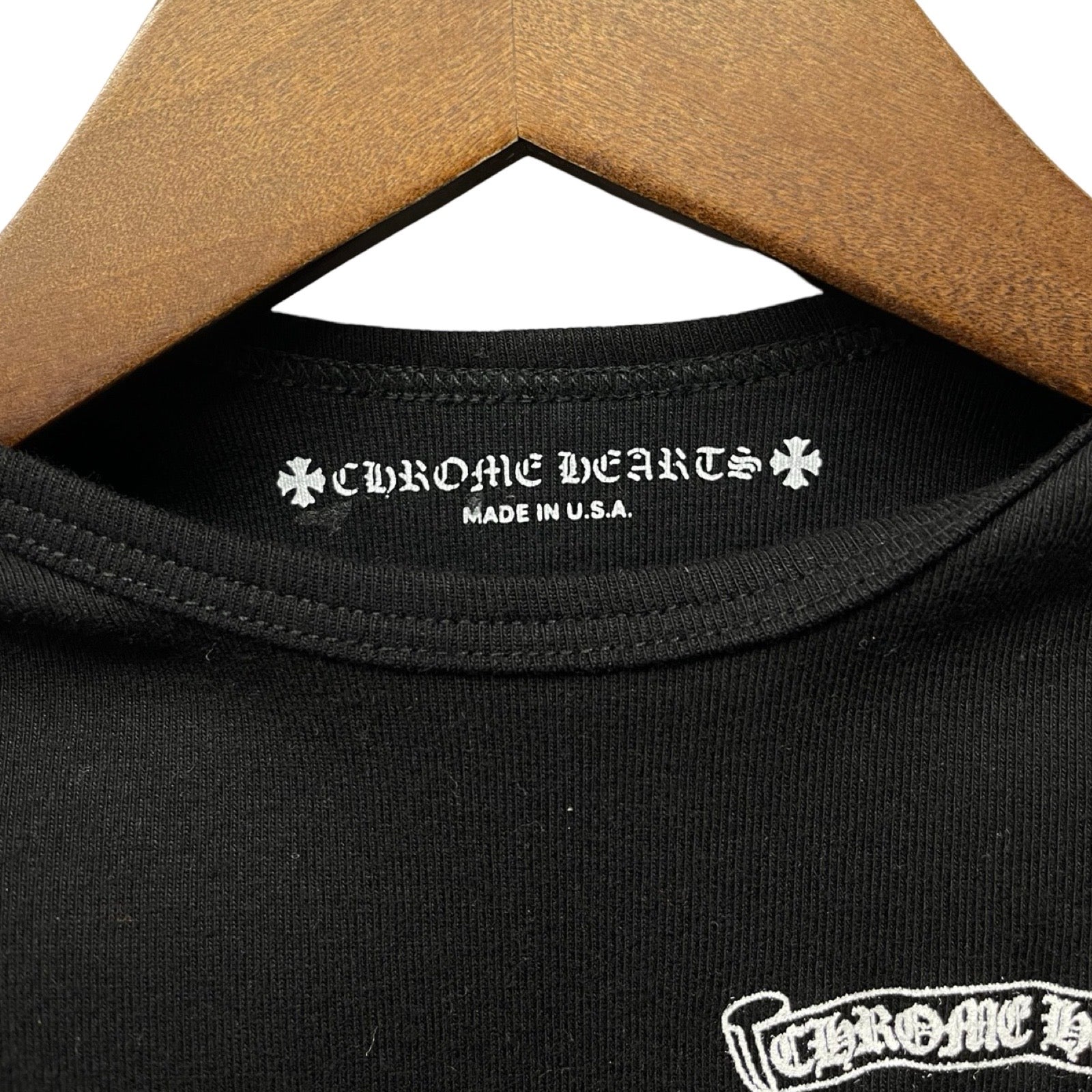 CHROME HEARTS Scroll Label Logo Baby Long Sleeve Tee Size 6MONNTHS（52/40）