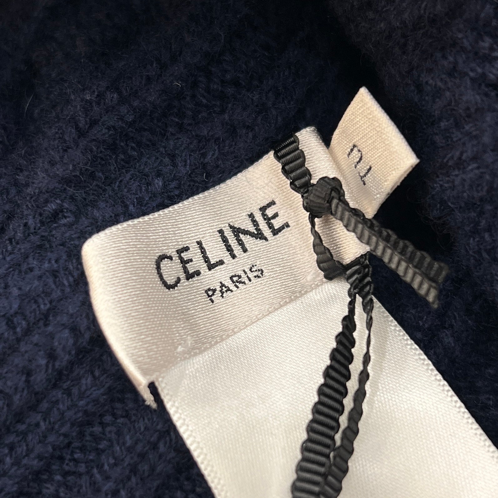 CELINE 2025SS Triomphe Embroidery Cashmere Cable Knit Beanie 2AE0L362W.07MR Size TU セリーヌ トリオンフ刺繡 カシミヤ ケーブルニットビーニー サイズTU