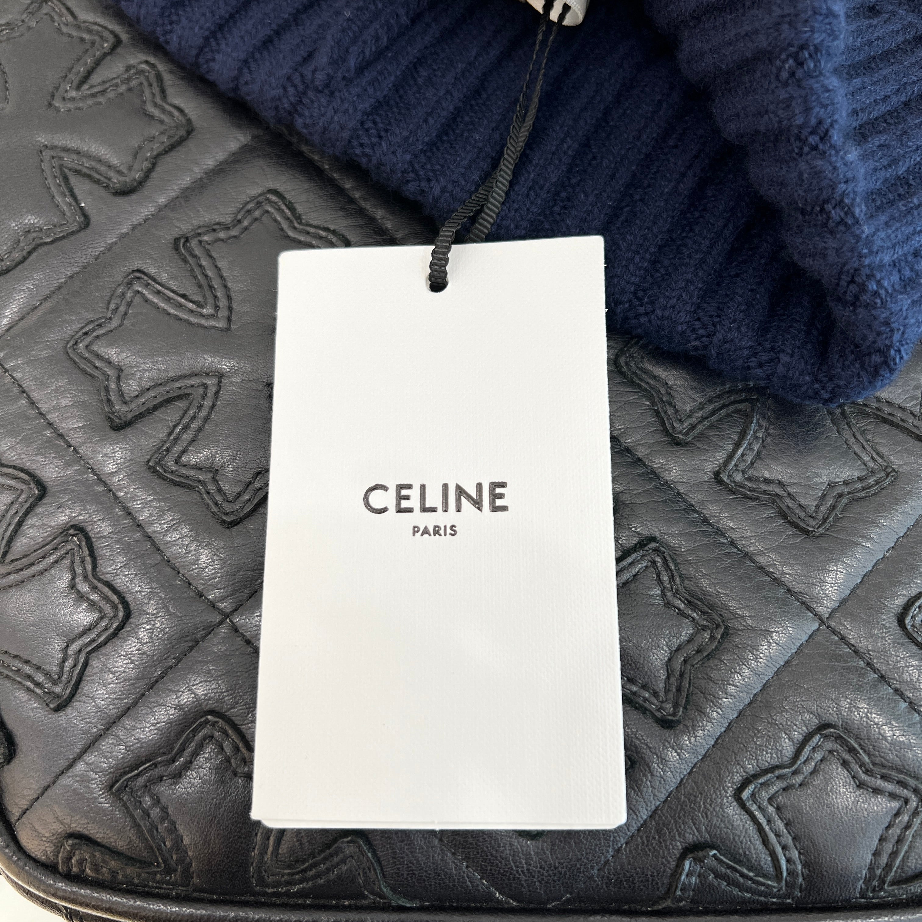 CELINE 2025SS Triomphe Embroidery Cashmere Cable Knit Beanie 2AE0L362W.07MR Size TU セリーヌ トリオンフ刺繡 カシミヤ ケーブルニットビーニー サイズTU