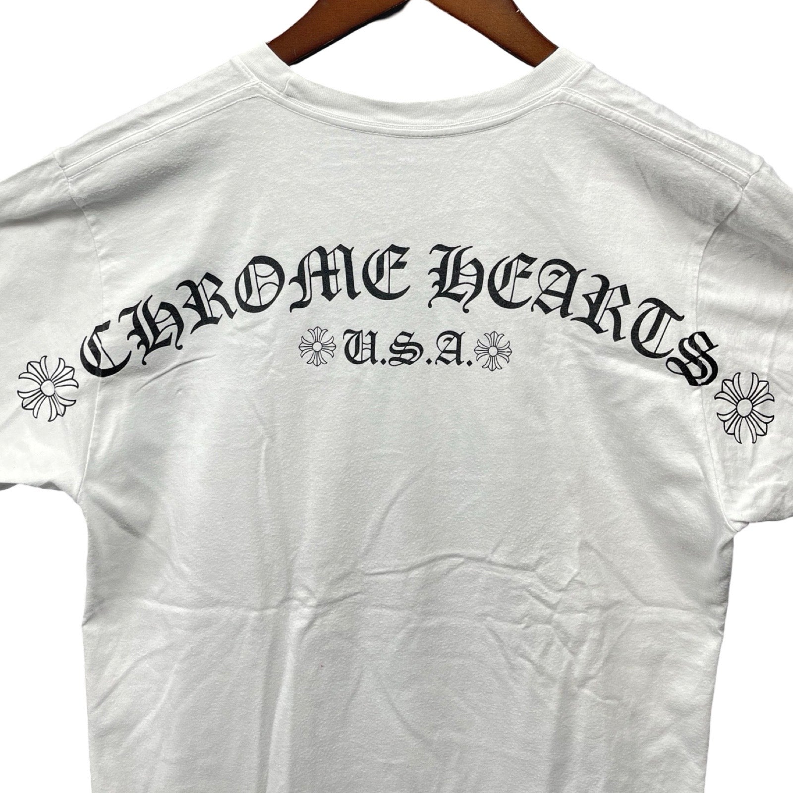 CHROME HEARTS Back Arch Logo USA Print Tee Size M