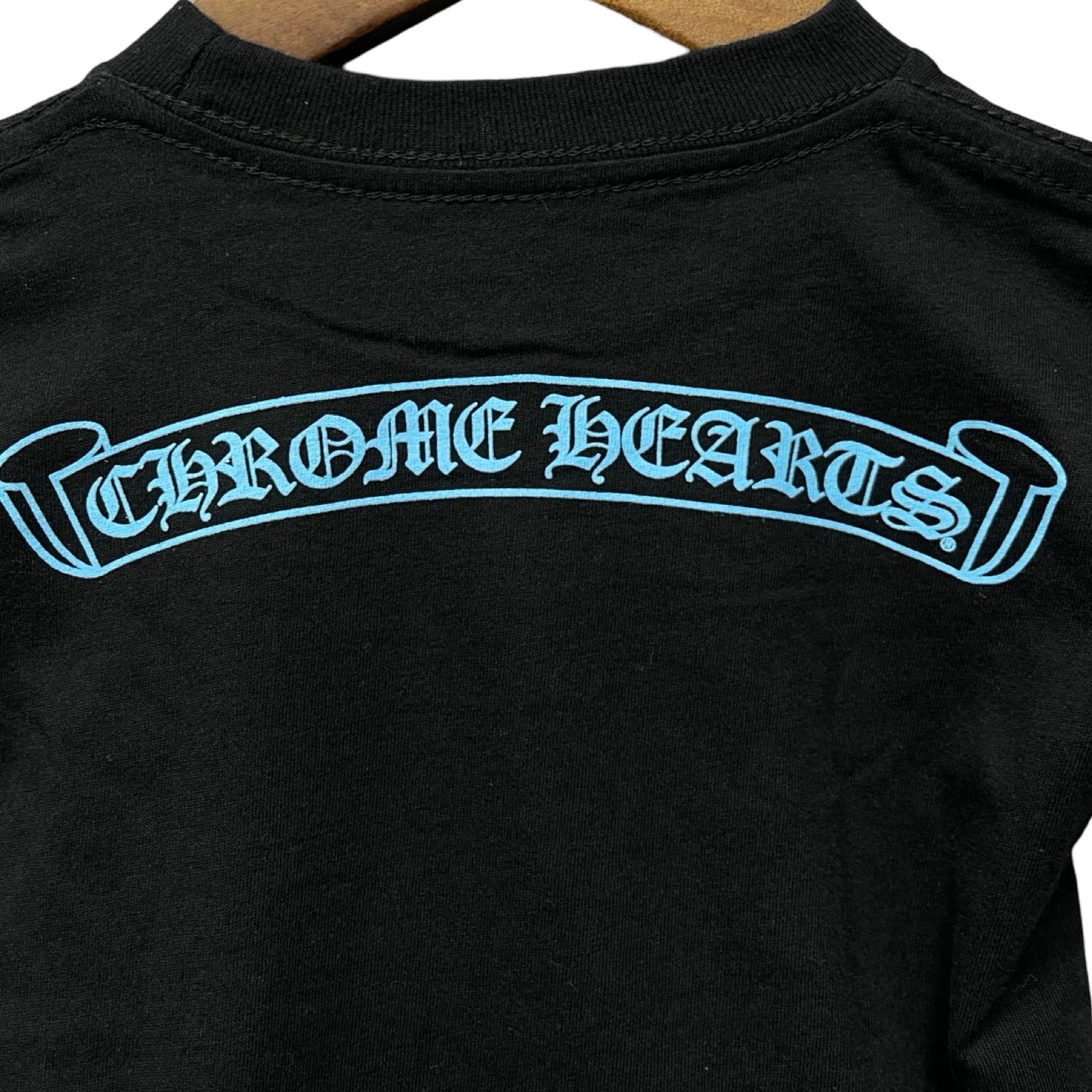 CHROME HEARTS Scroll Label Logo Baby Long Sleeve Tee Size 6MONNTHS（52/40）