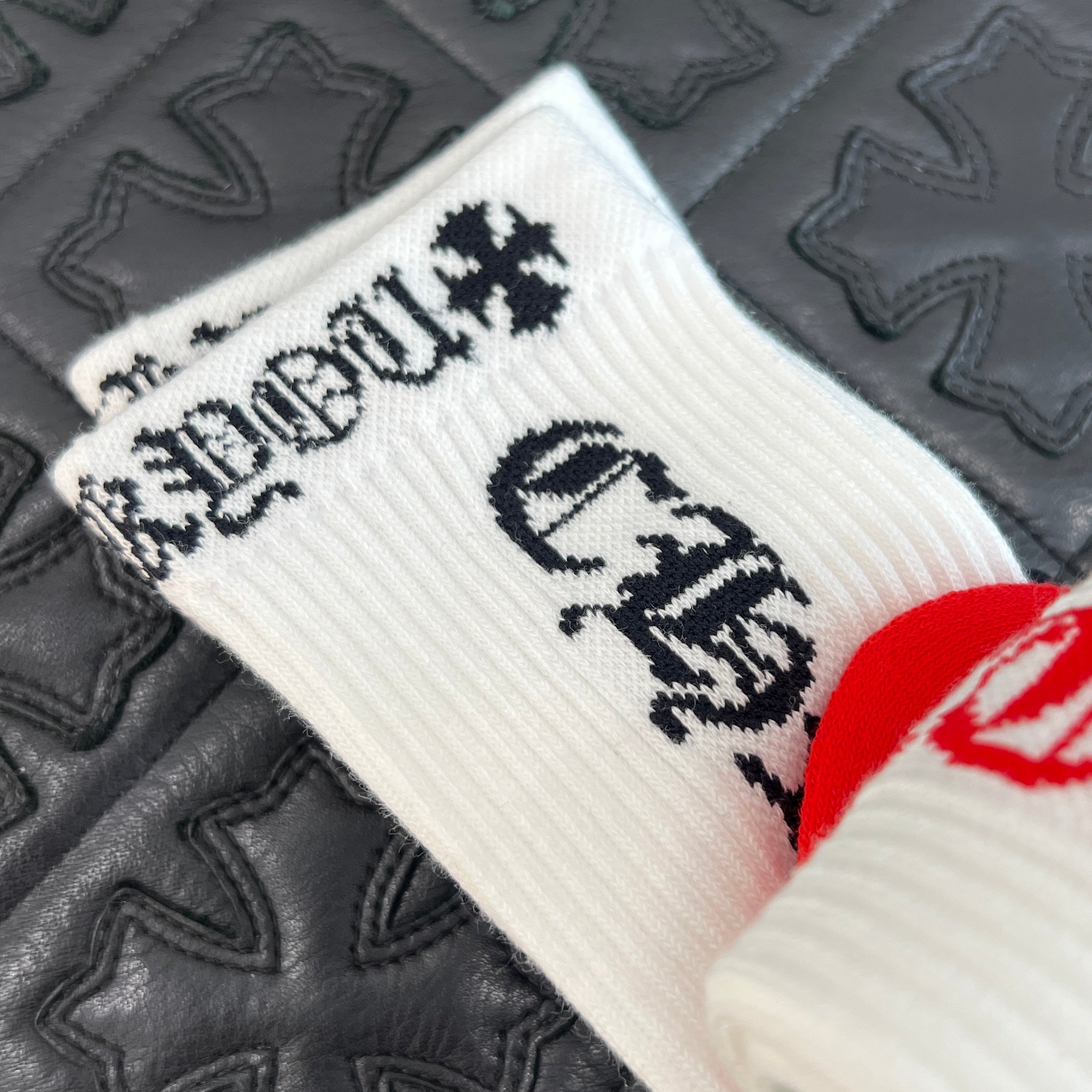 CHROME HEARTS Vine Dagger Embroidery Fuck You Socks ×3 Size S (23-25cm) クロムハーツ ヴァインダガー刺繍 ファックユーロゴ ソックス ×3 サイズ S (23-25cm)