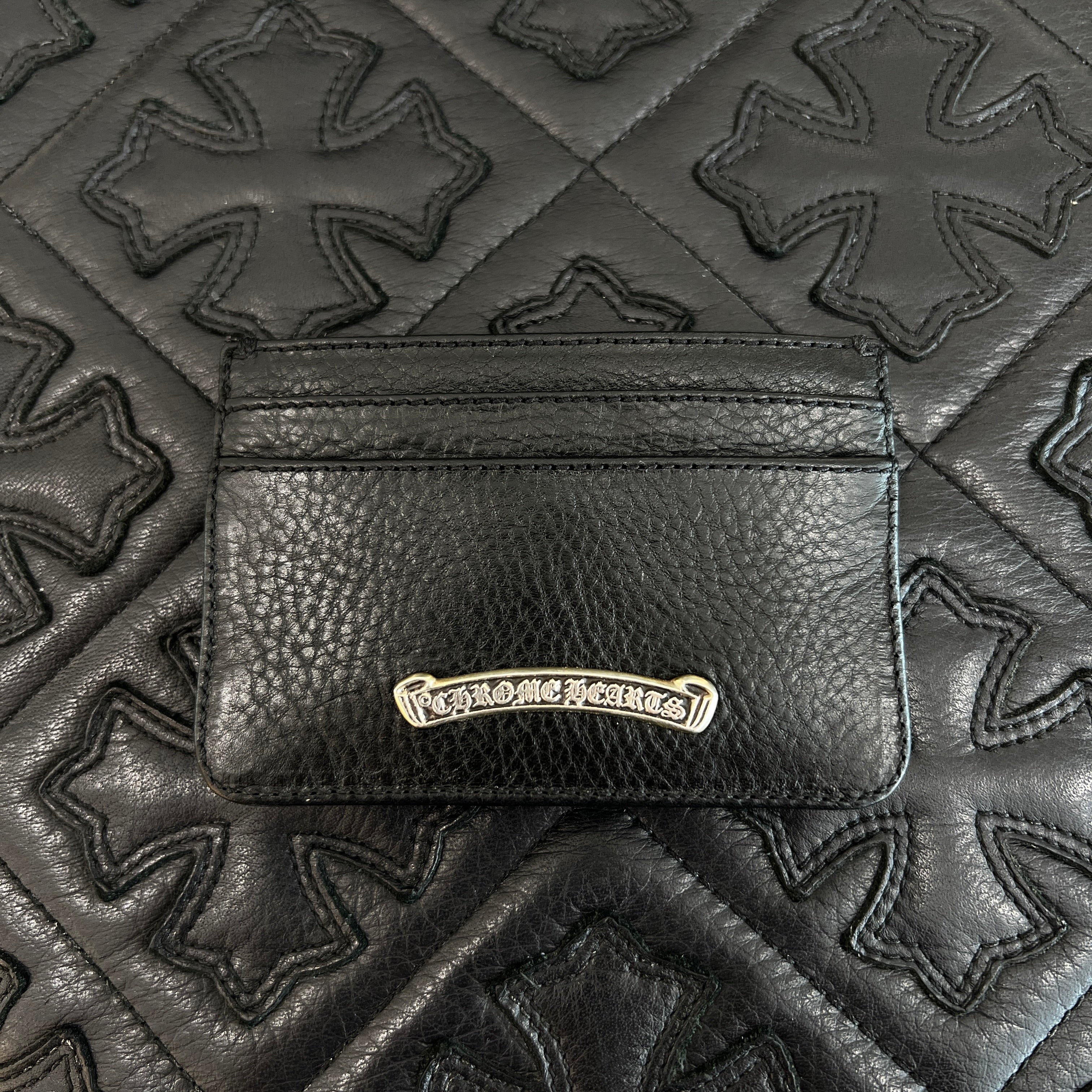 CHROME HEARTS Dagger Double Side Leather Card Case クロム