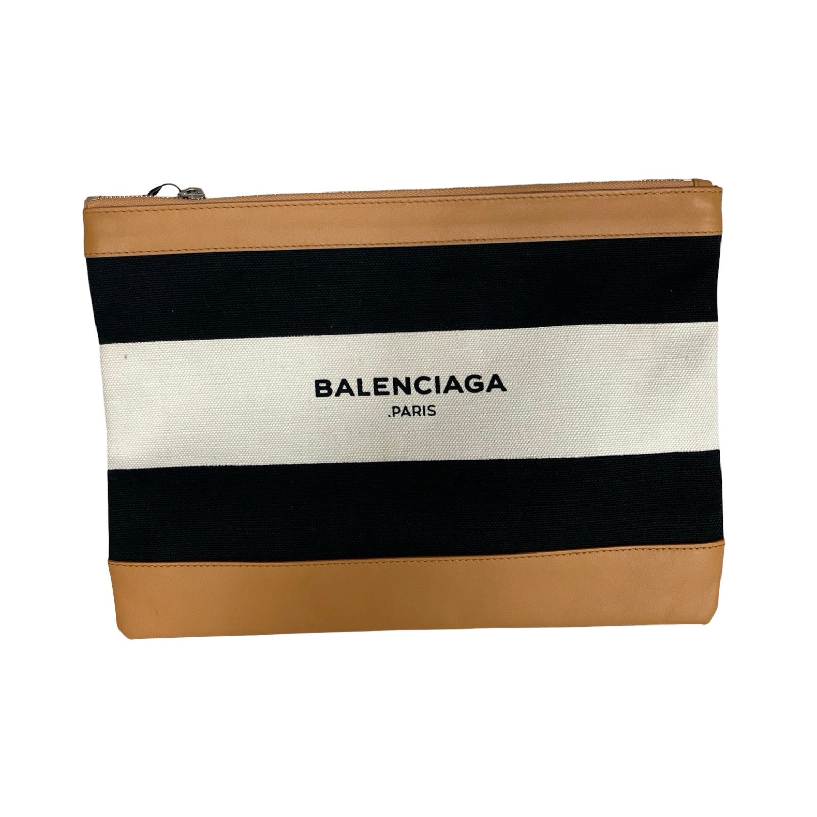 BALENCIAGA Navy Clip Clutch Bag