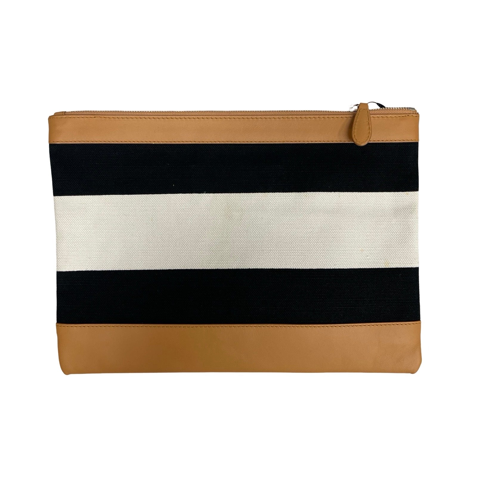 BALENCIAGA Navy Clip Clutch Bag