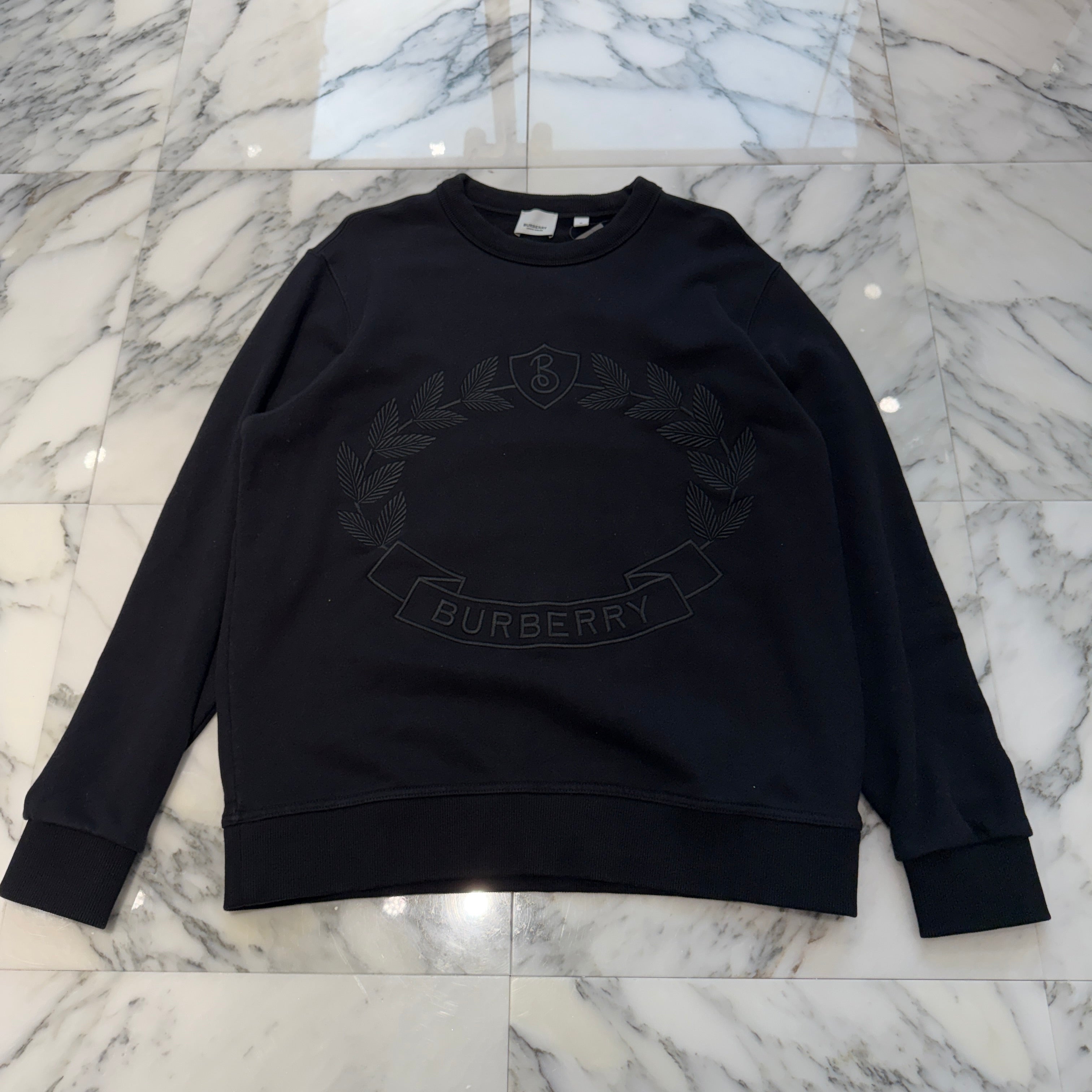 BURBERRY 2022AW Oakleaf Crest Embroidery Sweat Shirt 8060920 Size XS バーバリー オークリーフ クレスト刺繍 スウェットシャツ サイズXS