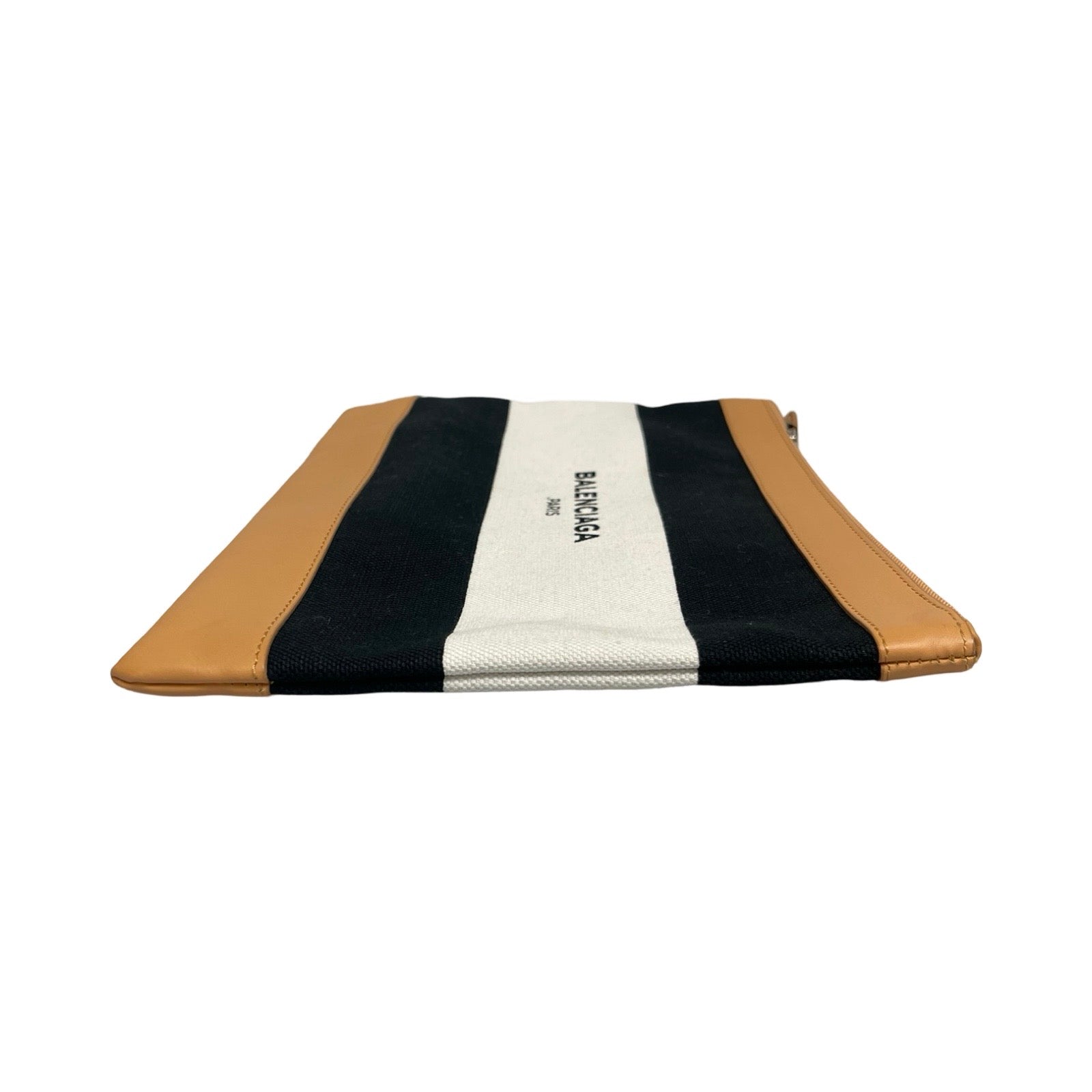 BALENCIAGA Navy Clip Clutch Bag