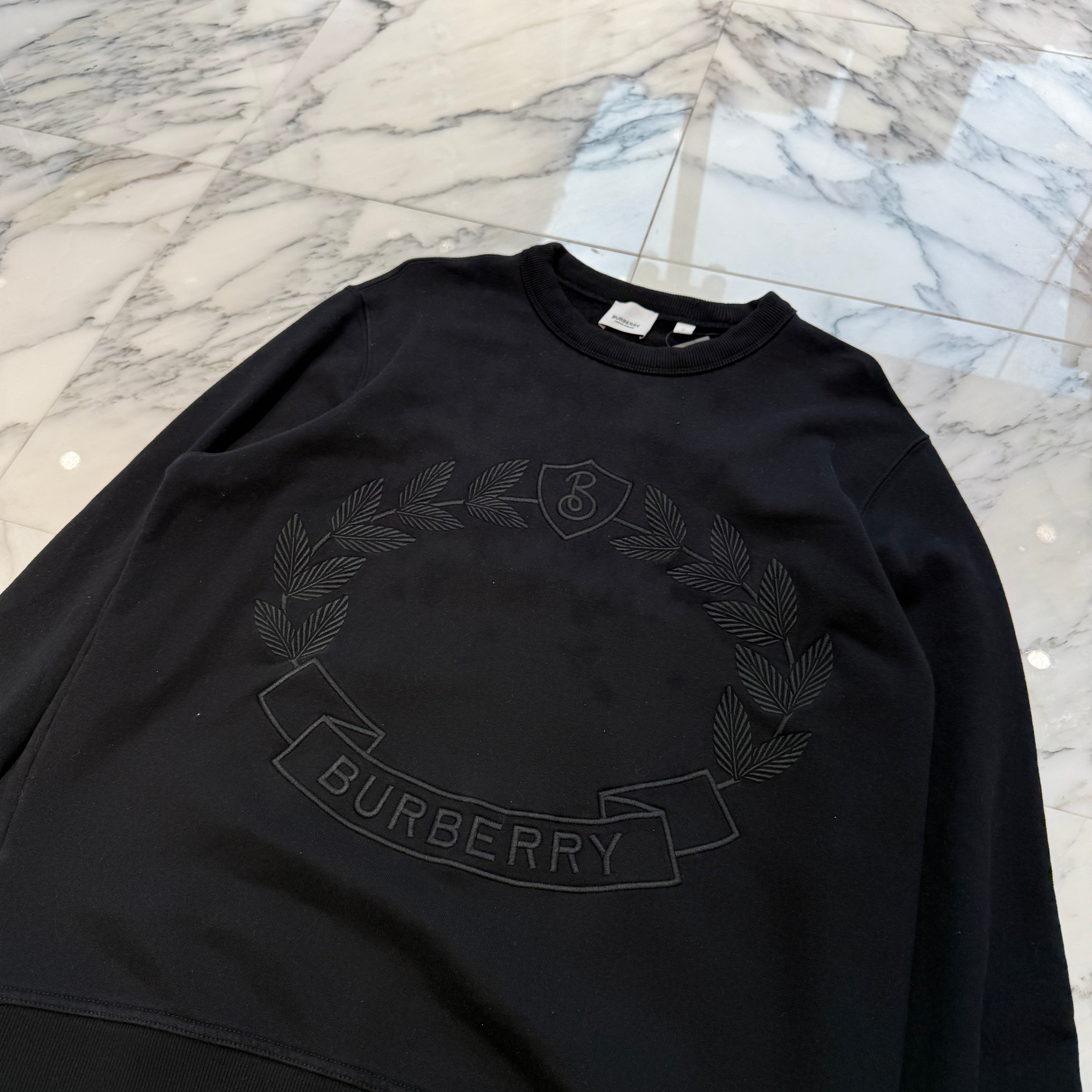 BURBERRY 2022AW Oakleaf Crest Embroidery Sweat Shirt 8060920 Size XS バーバリー オークリーフ クレスト刺繍 スウェットシャツ サイズXS