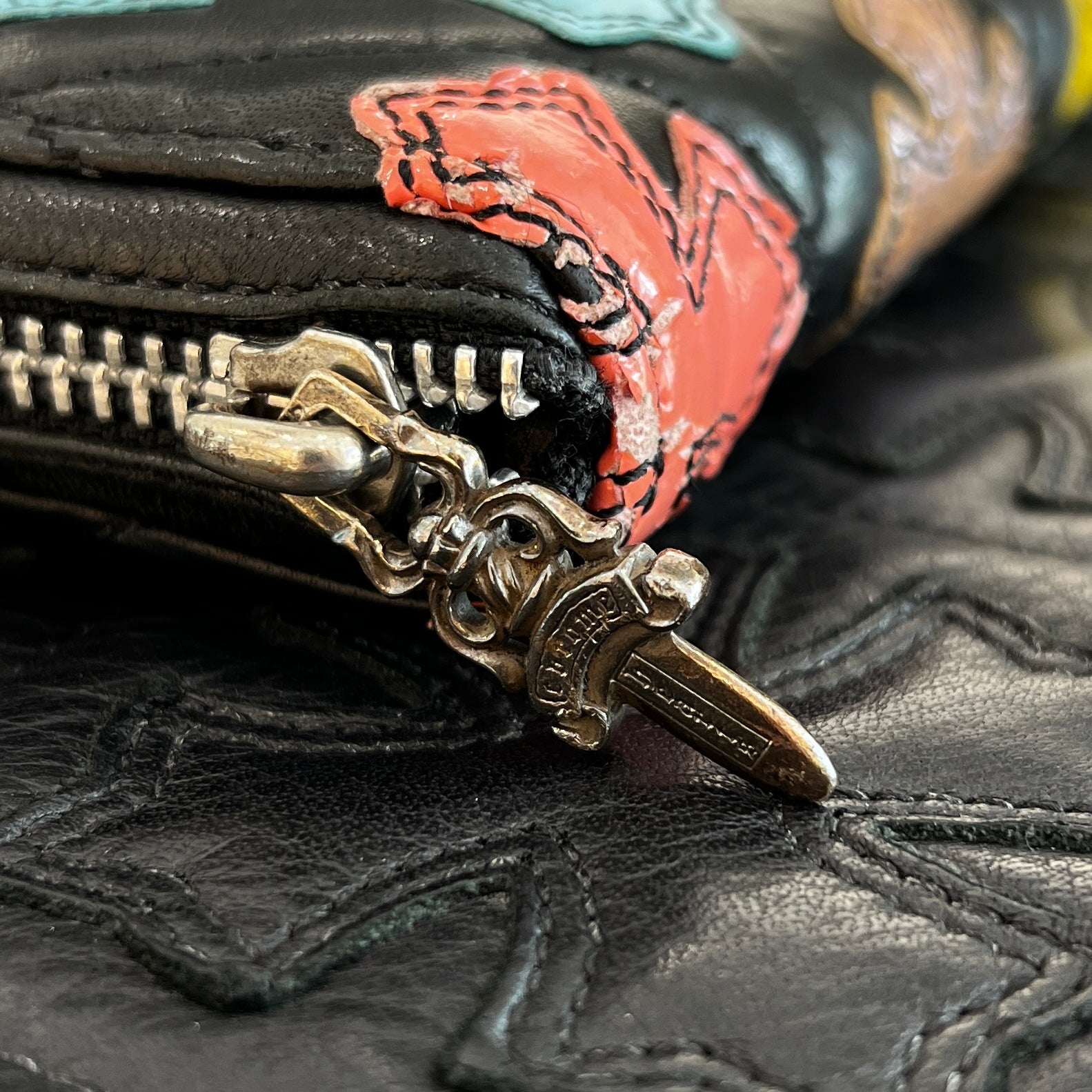 CHROME HEARTS Multi Cemetery Cross Leather Patch Quilting Wallet クロムハーツ マルチ セメタリークロス レザーパッチ キルティング ウォレット