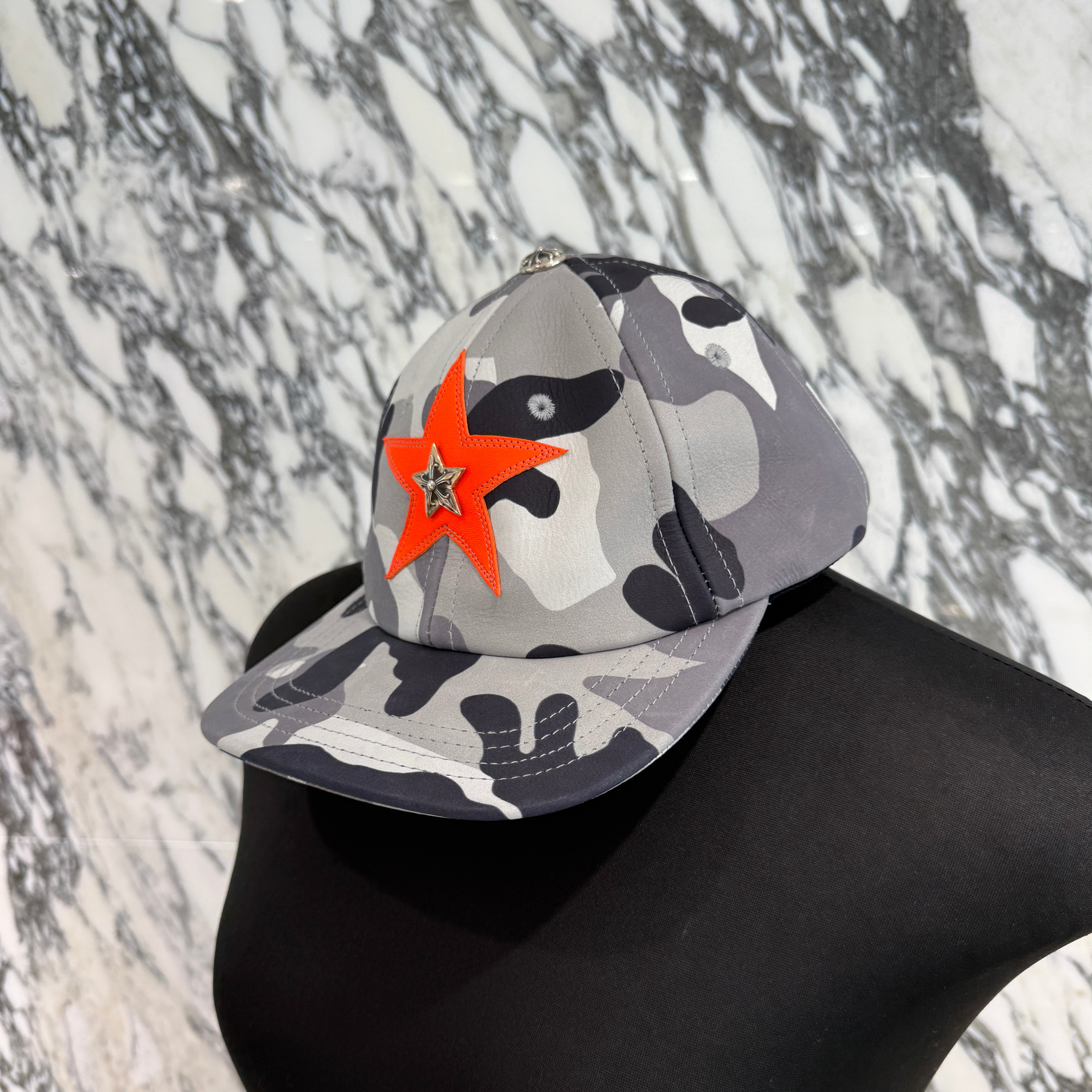 CHROME HEARTS Star Leather Patch Camouflage Leather Trucker Cap Size ONE SIZE(51-61）クロムハーツ スター レザーパッチ カモフラージュ レザートラッカーキャップ サイズONE SIZE(51-61）