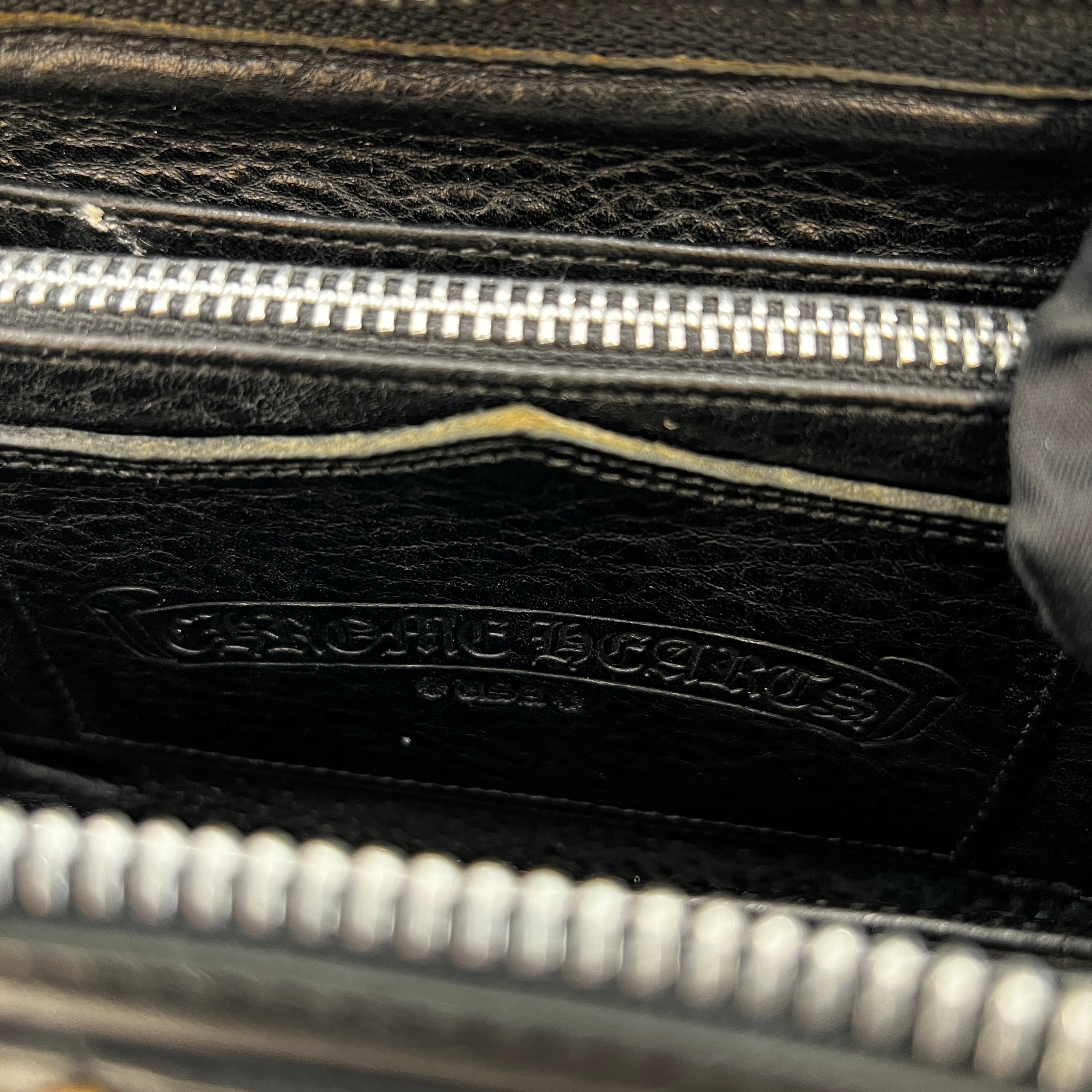 CHROME HEARTS Multi Cemetery Cross Leather Patch Quilting Wallet クロムハーツ マルチ セメタリークロス レザーパッチ キルティング ウォレット