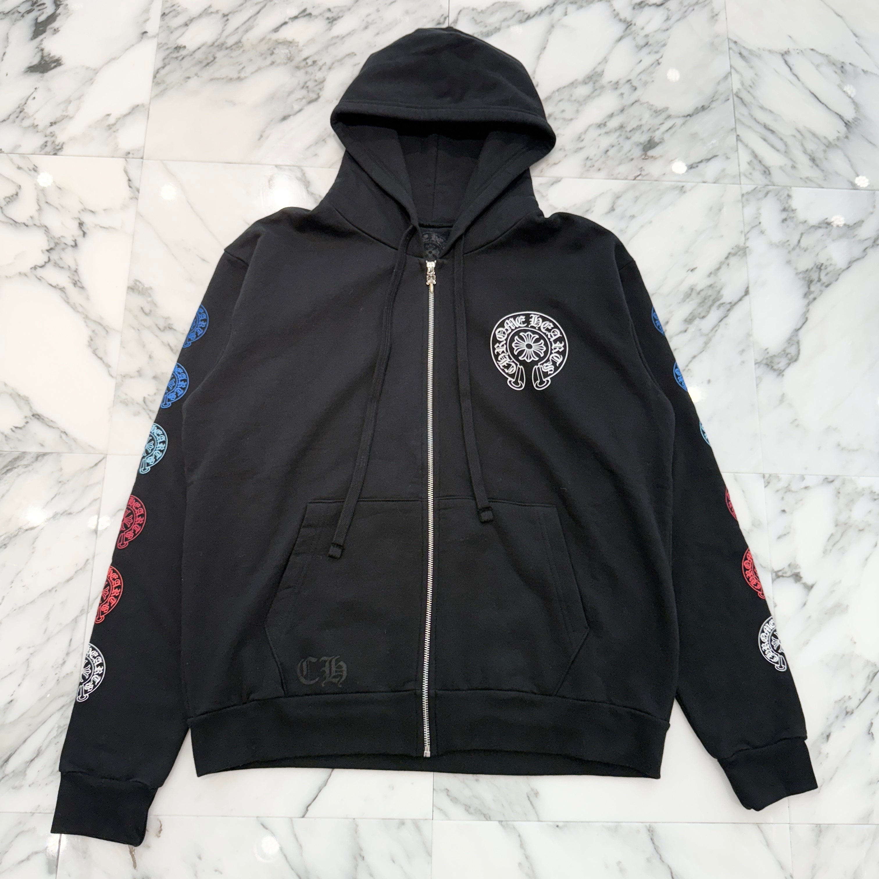 CHROME HEARTS 2022SS Multi Color Horseshoe Zip Up Hoodie Size M クロムハーツ マルチカラーホースシュー ジップアップフーディ サイズM