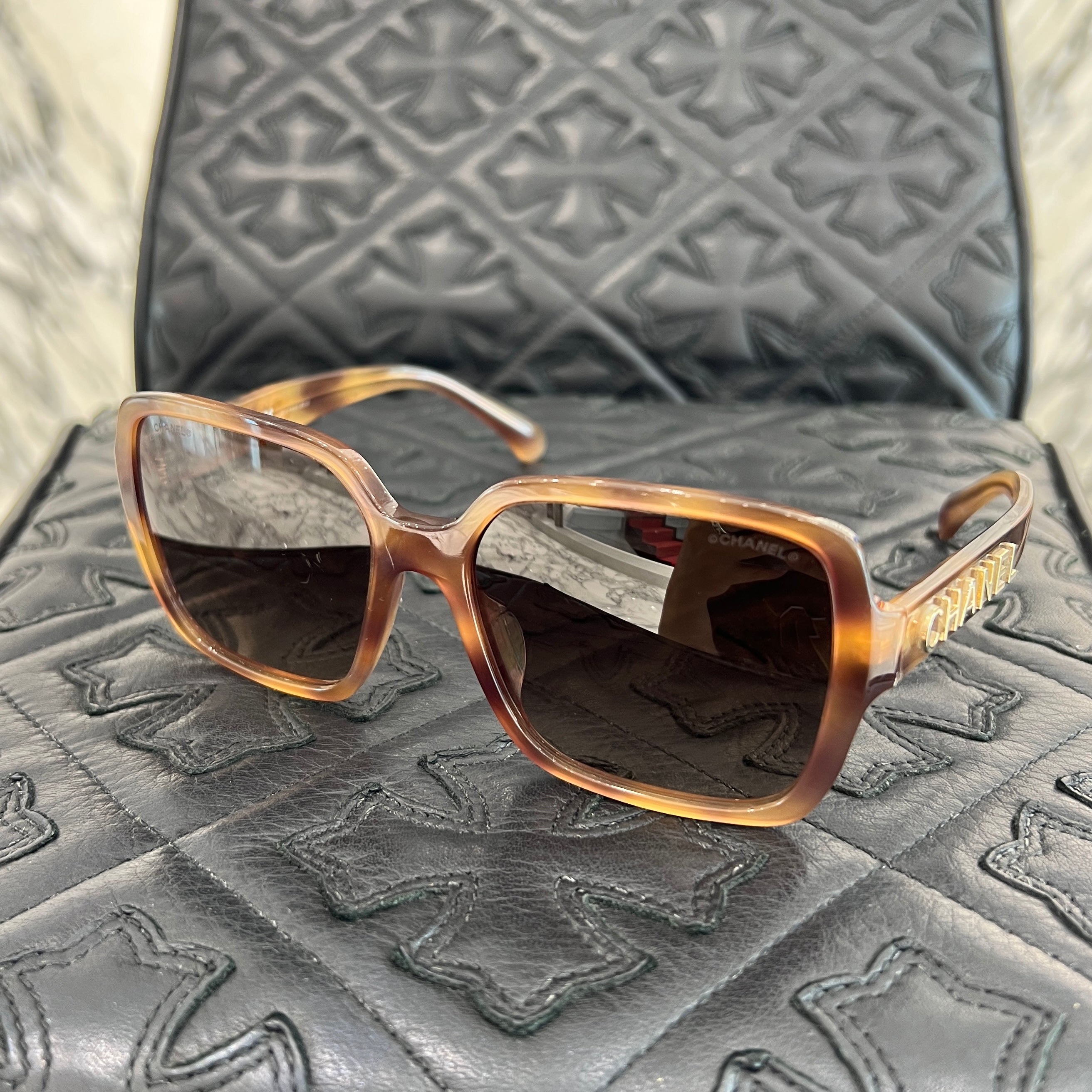 CHANEL Square Shape Sunglasses 5408-A c.1660/S5 56□17 140 シャネル スクエア シェイプ サングラス