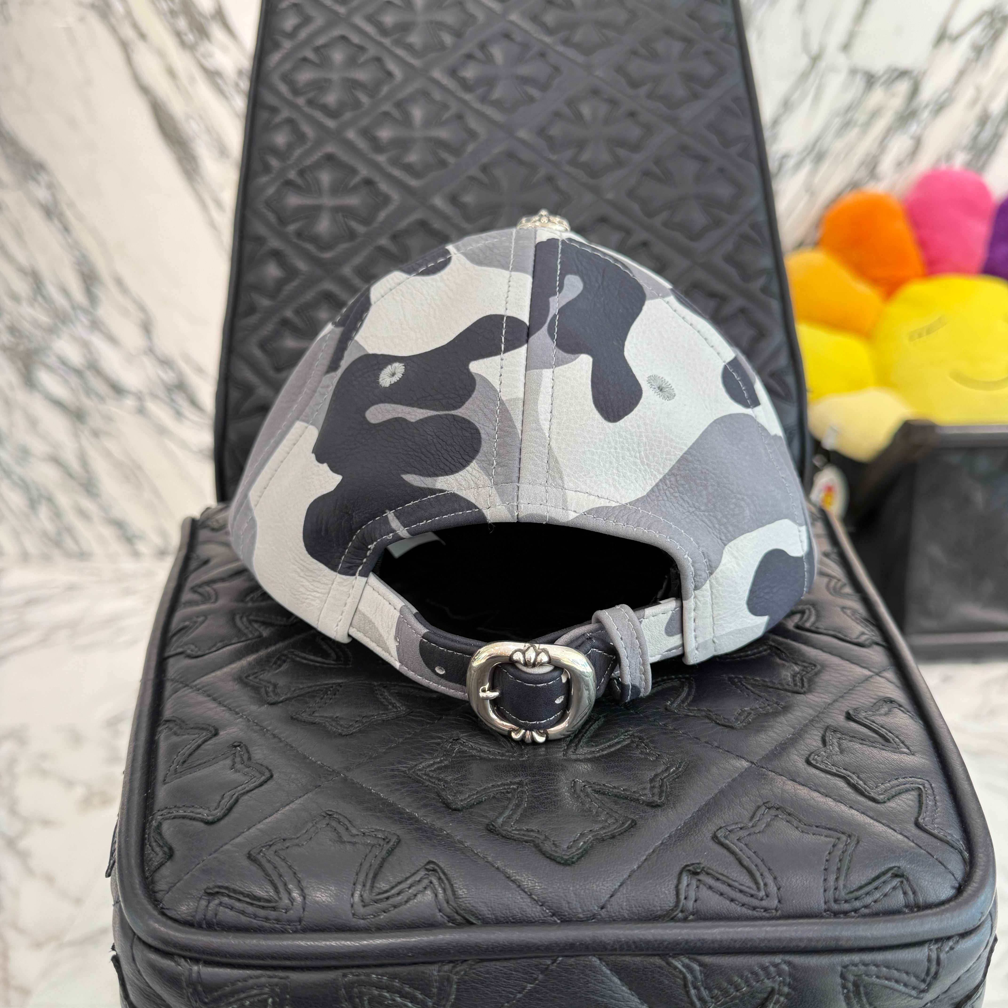 CHROME HEARTS Star Leather Patch Camouflage Leather Trucker Cap Size ONE SIZE(51-61）クロムハーツ スター レザーパッチ カモフラージュ レザートラッカーキャップ サイズONE SIZE(51-61）