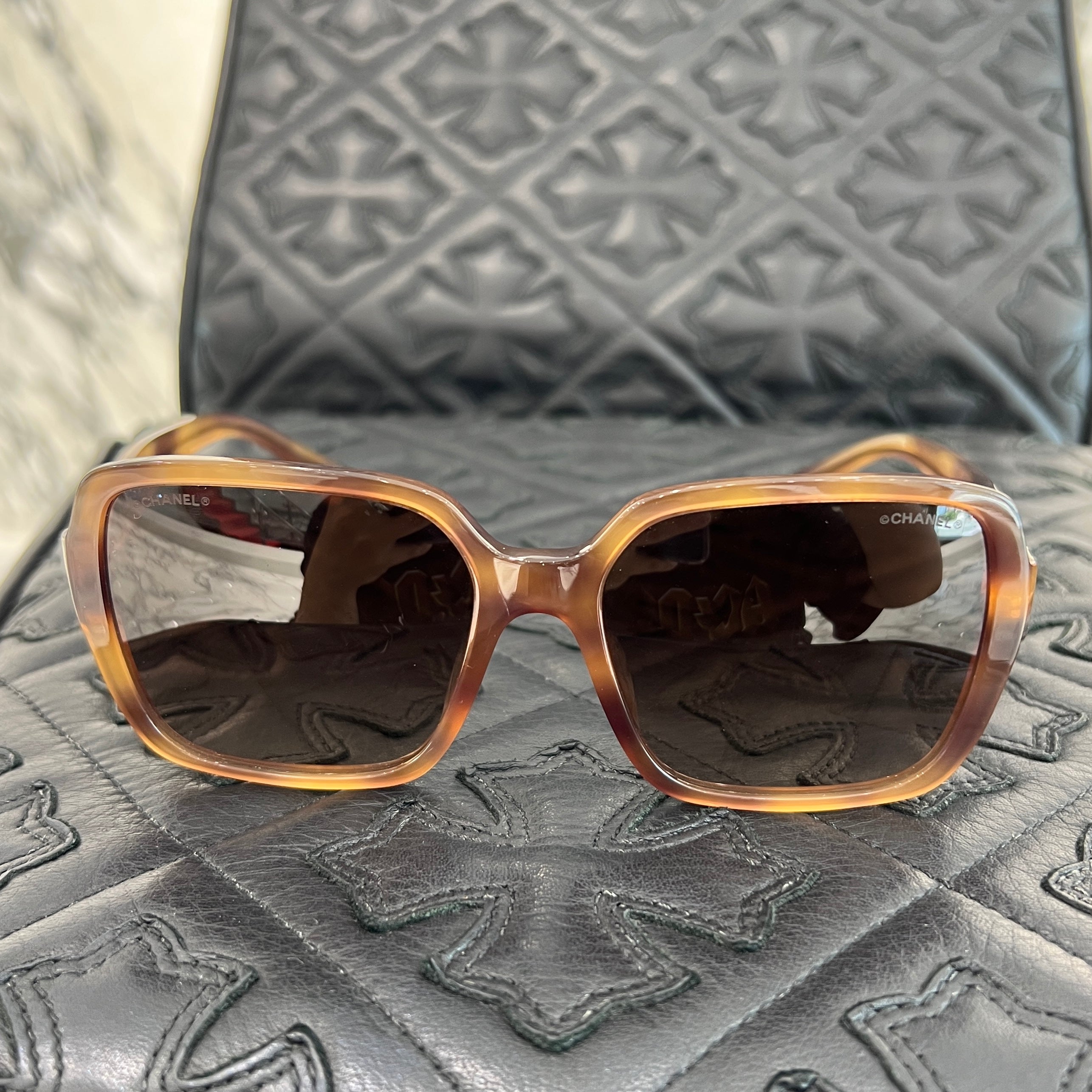CHANEL Square Shape Sunglasses 5408-A c.1660/S5 56□17 140
