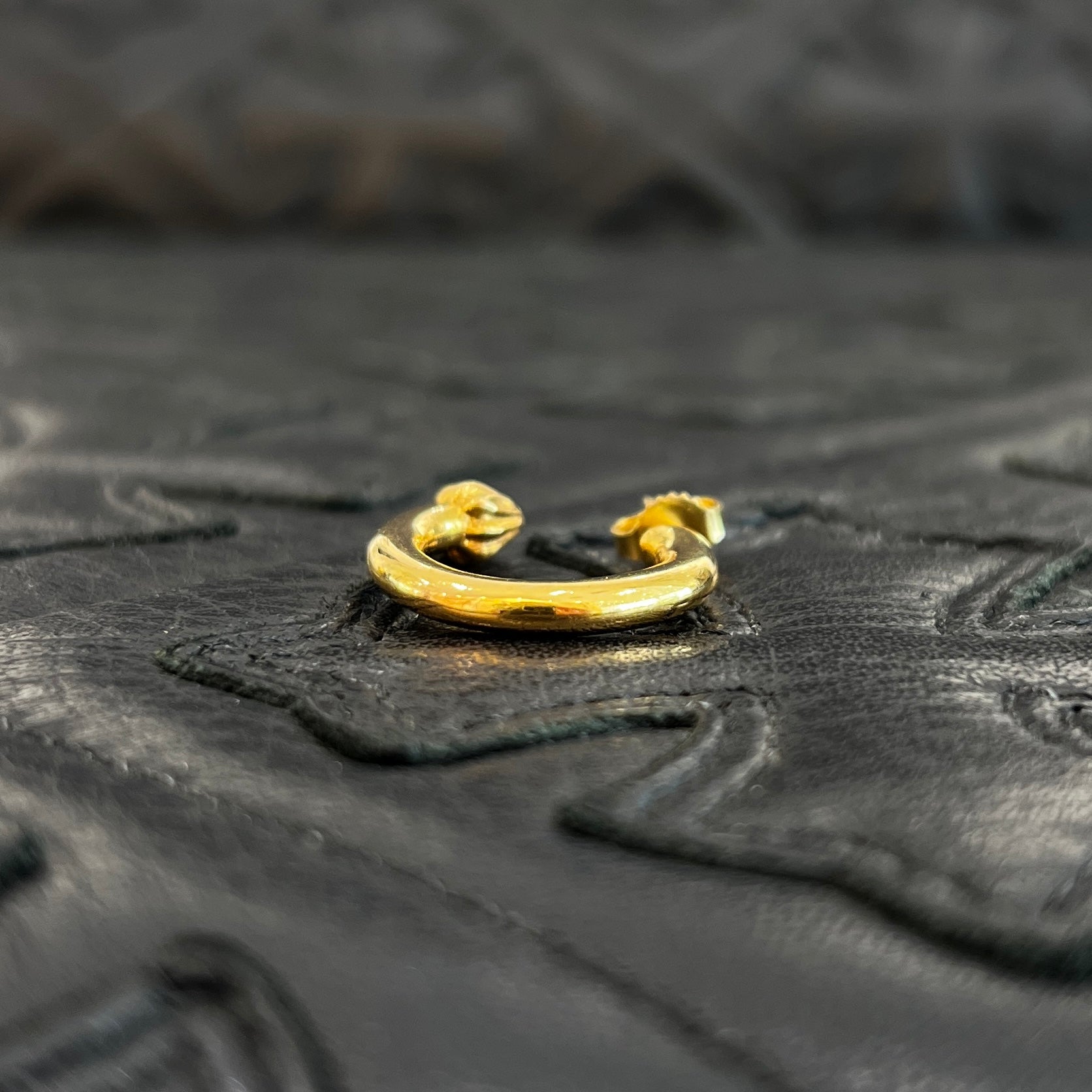 CHROME HEARTS 22K PLAIN Hoop Earrings クロムハーツ 22K プレーン フープ ピアス