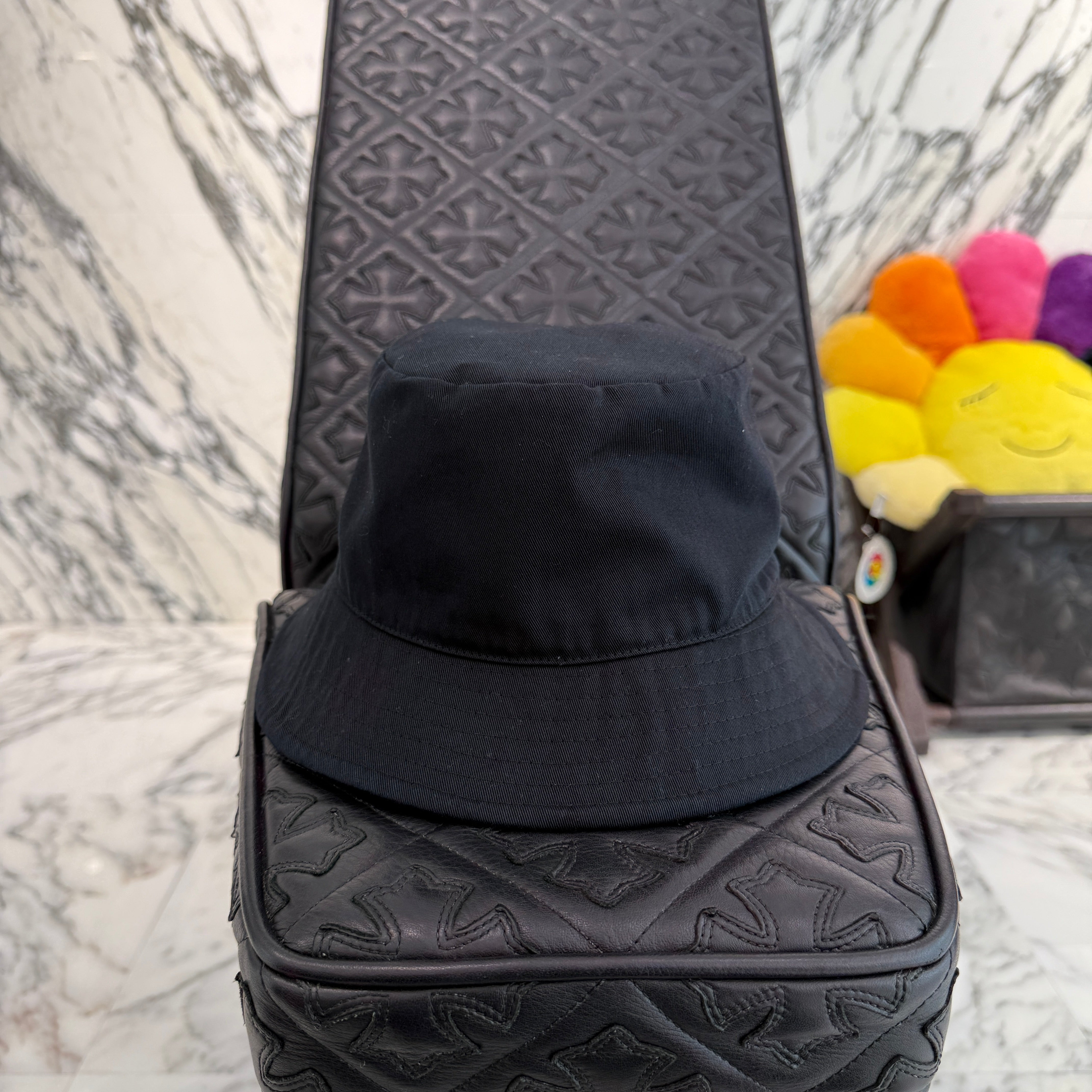 CELINE 2022SS Logo Print Cotton Bucket Hat 2AU5B968P Size L セリーヌ ロゴプリント コットン バケットハット サイズL