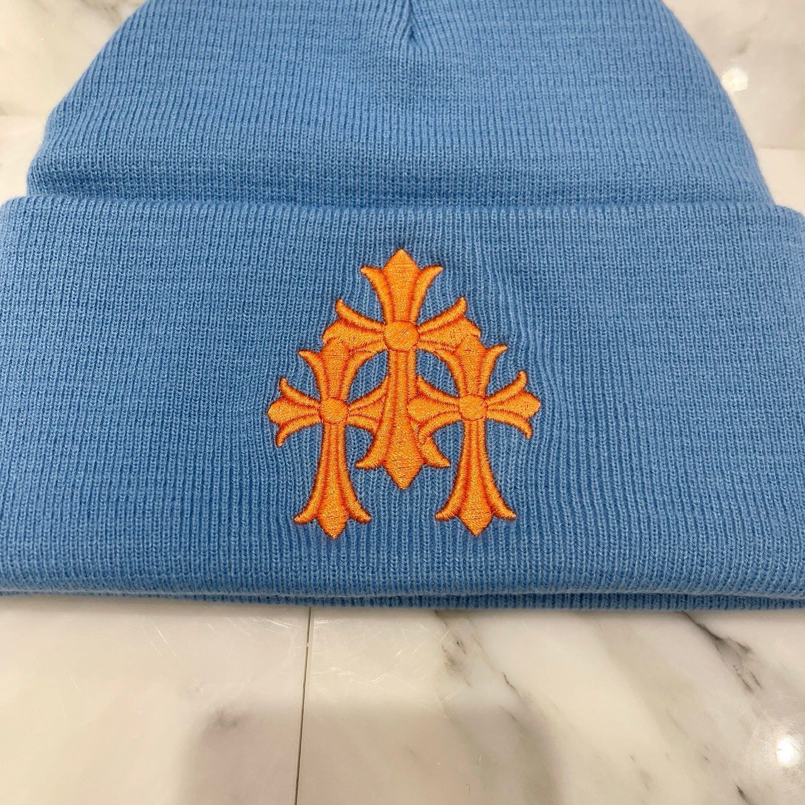 CHROME HEARTS Triple Cross Embroidery Beanie Size ONE SIZE（23cm