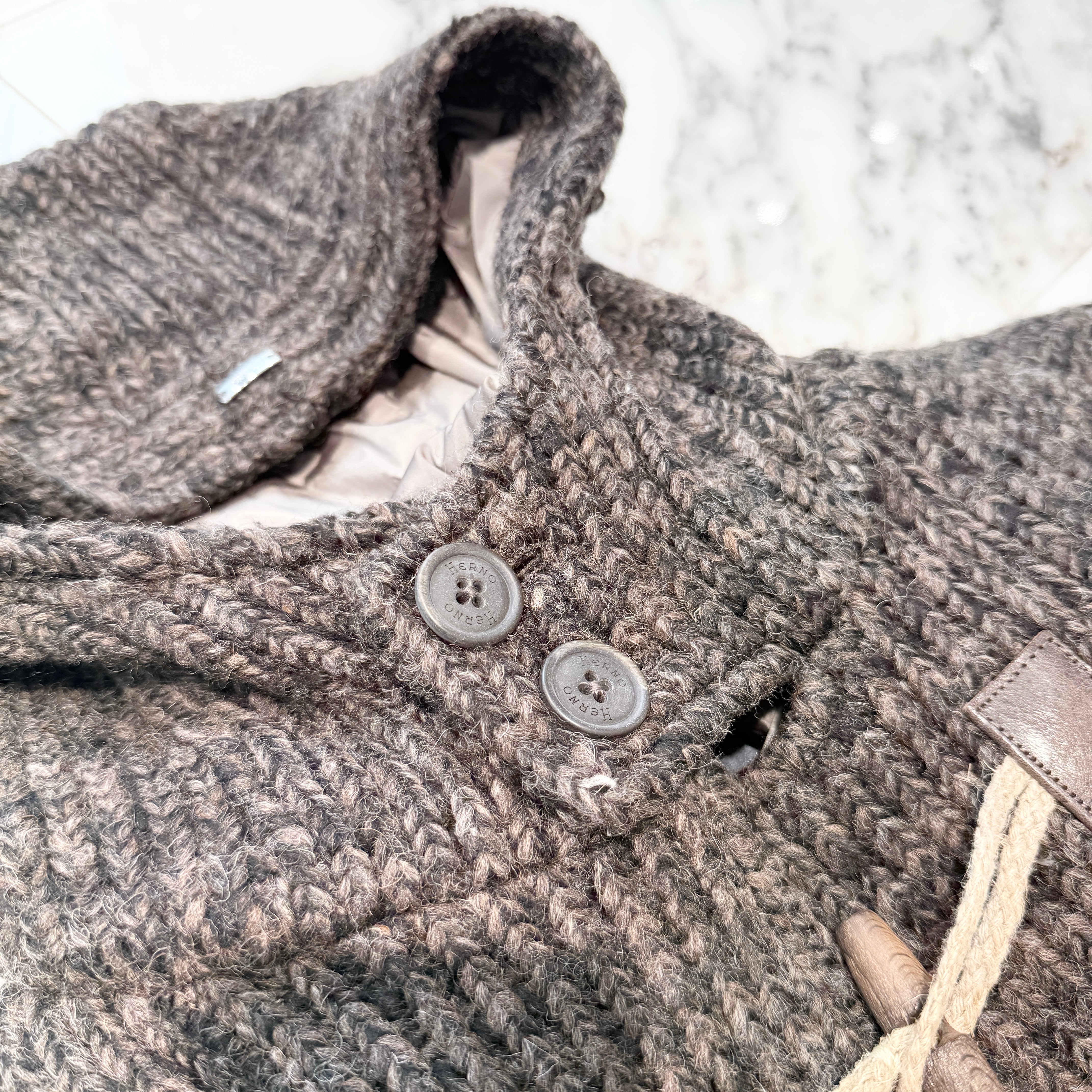 HERNO ESTERNO-OUTSIDE WOOL DUFFEL COAT 71317-5-39744-8900 Size 50 ヘルノ エスターノアウトサイド ウール ダッフル コート サイズ50