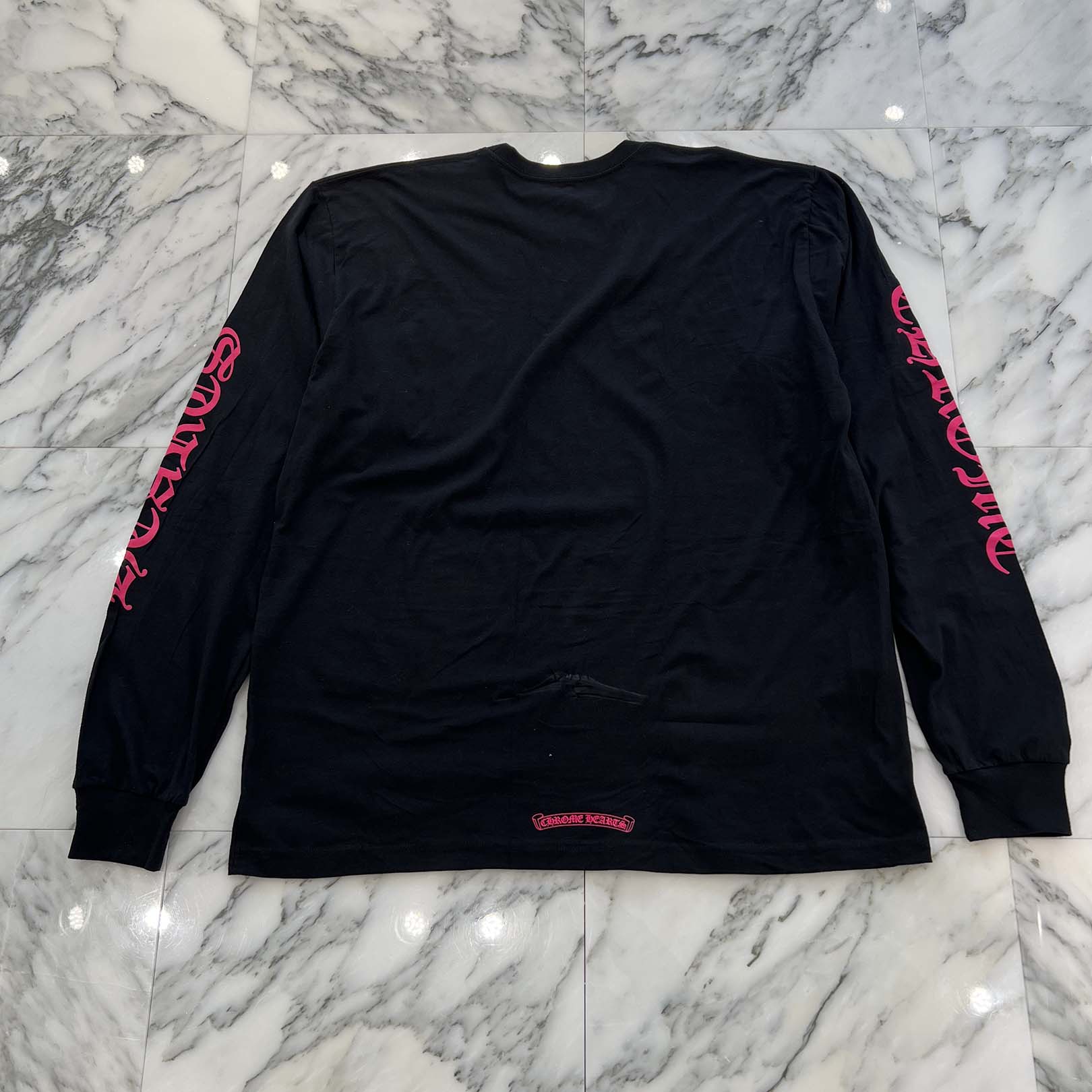 CHROME HEARTS 2025AW Old English Neck Logo Long Sleeve Tee Size XXL クロムハーツ ネックロゴ ロングスリーブ Tシャツ サイズXXL