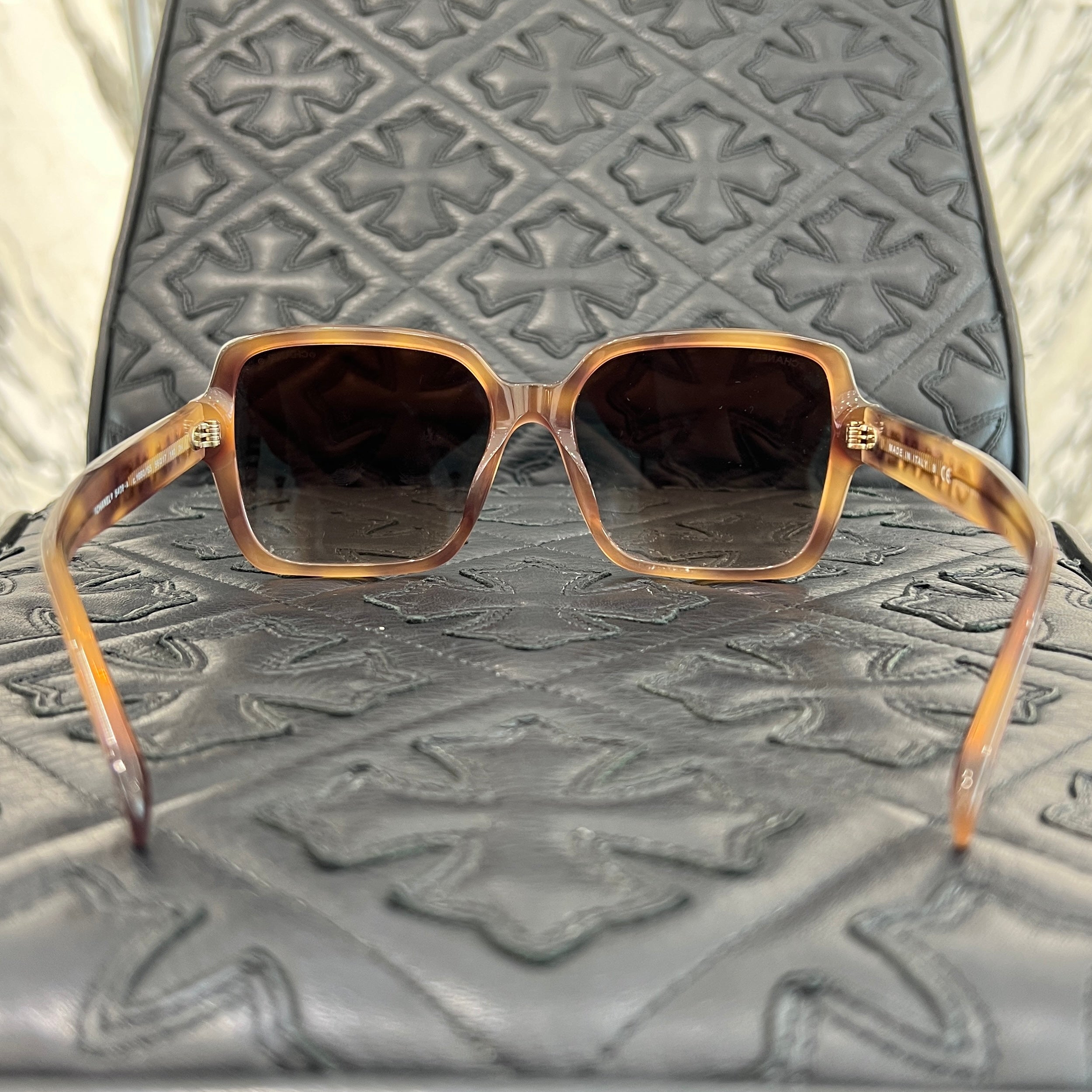 CHANEL Square Shape Sunglasses 5408-A c.1660/S5 56□17 140