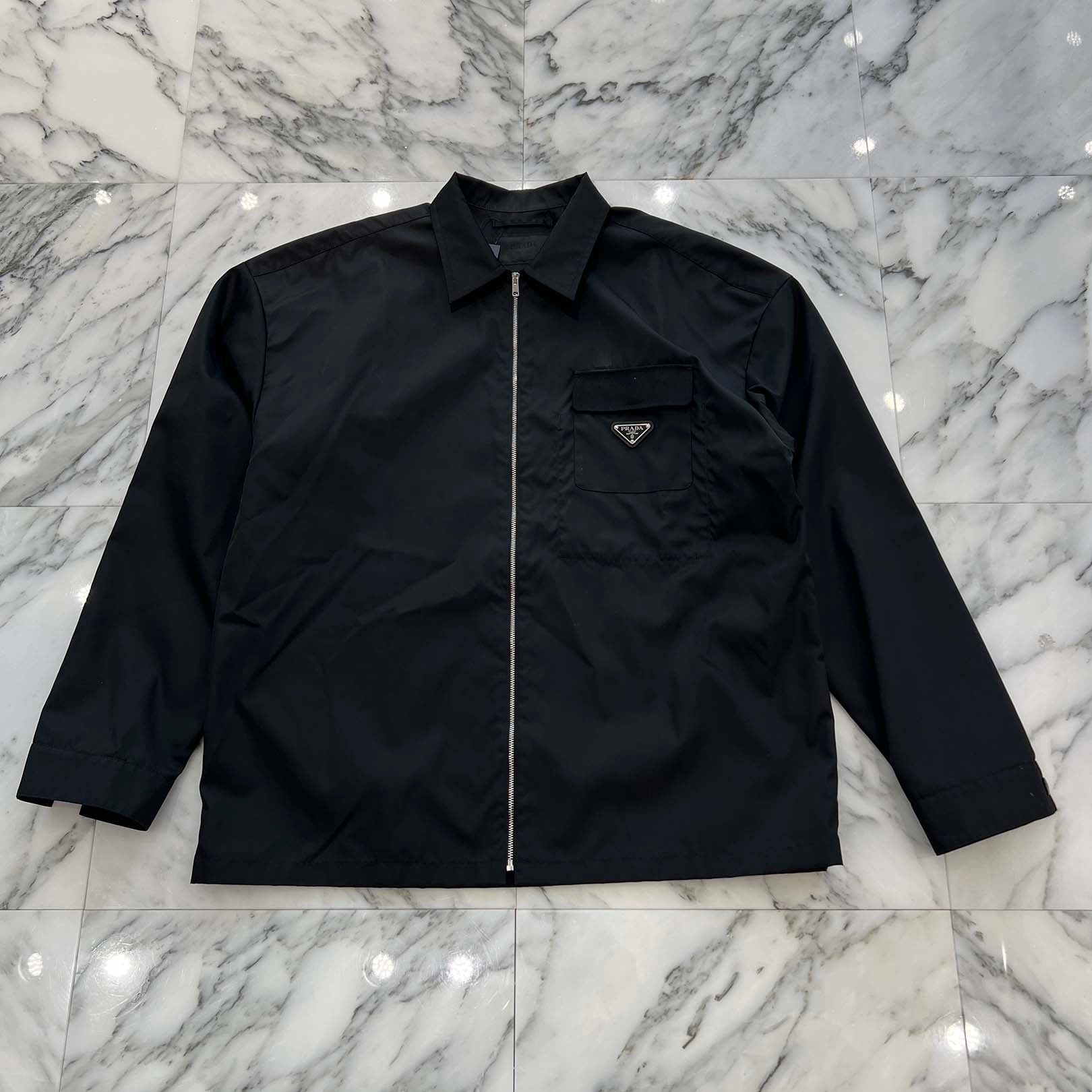 PRADA 2024SS Triangle Logo Re-Nylon Zip Up Jacket SC810 S000 16HH Size L プラダ トライアングルロゴリナイロンジップアップジャケット サイズL